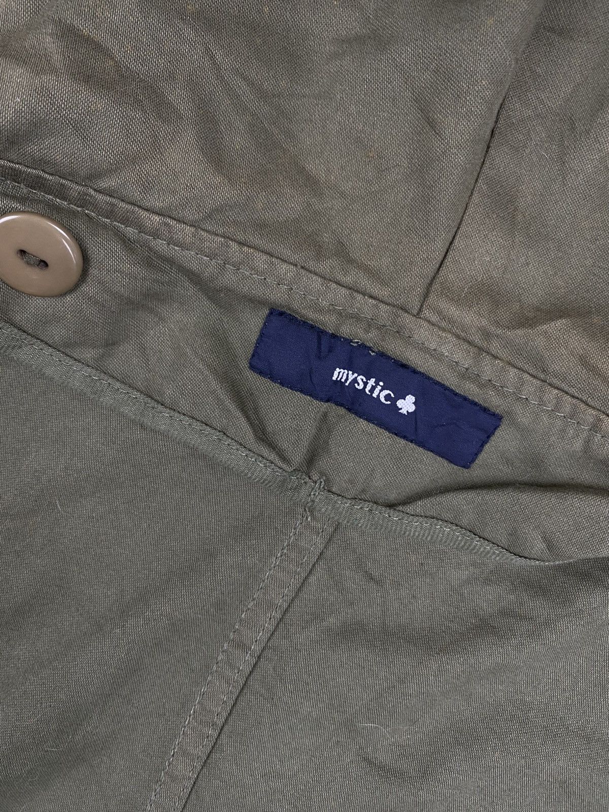 Japanese Brand Vtg Mystic Army Green Faux Fur Trimmed Hood Parka Size US S / EU 44-46 / 1 - 9 Thumbnail