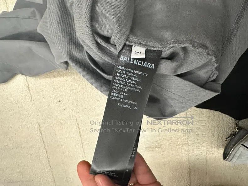 Balenciaga Balenciaga Gray Reflective Logo Short Sleeve Size US XXS / EU 40 - 3 Thumbnail