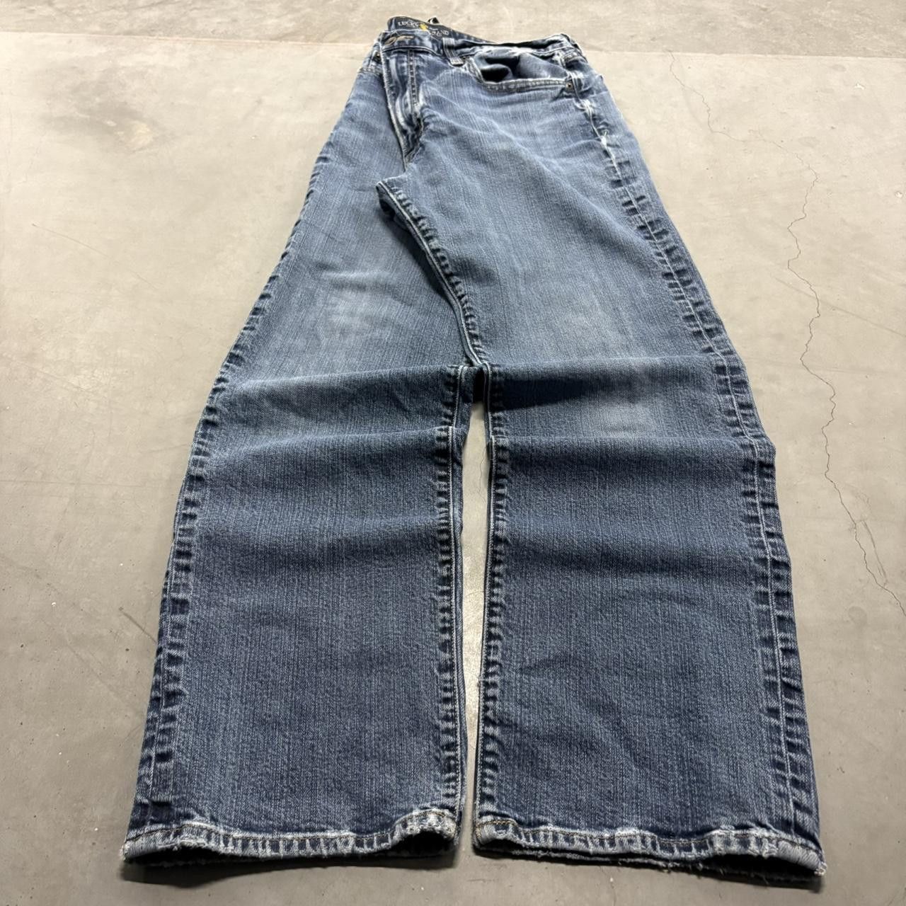 Lucky Brand Crazy Vintage Y2K/2000s Baggy Lucky Brand Dark Wash Denim Jeans! Size US 36 / EU 52 - 3 Thumbnail