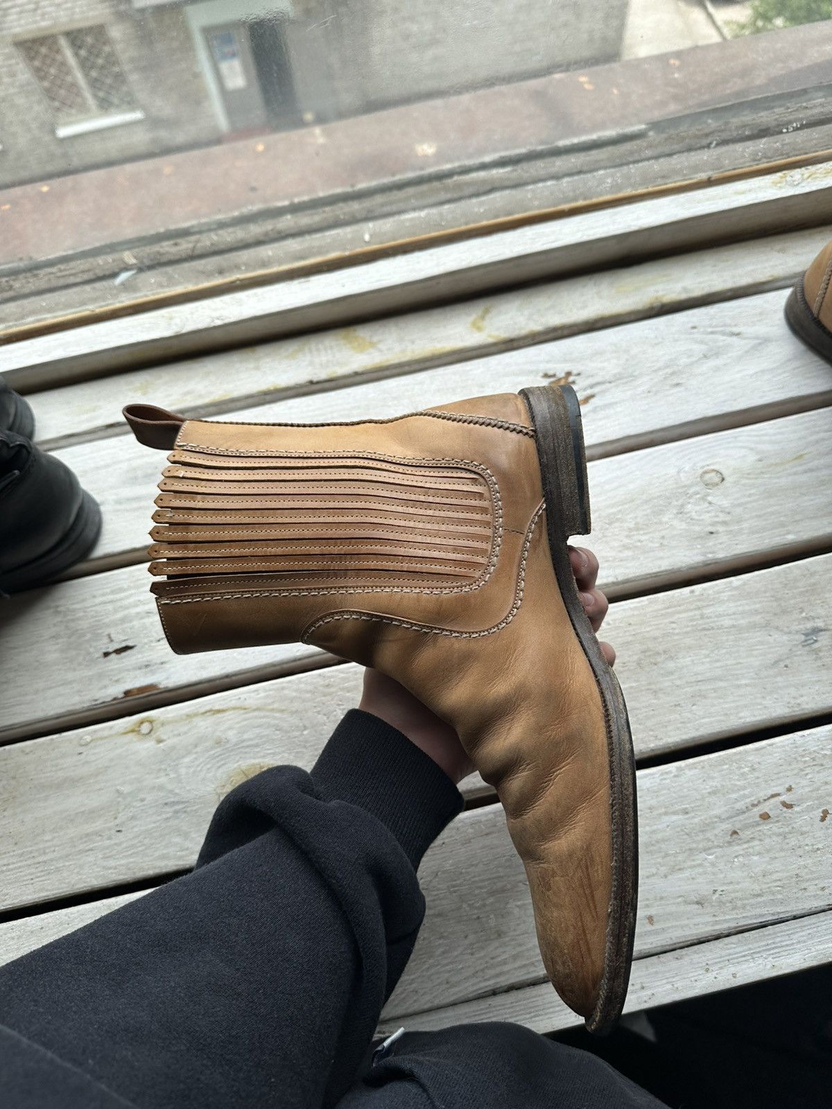 Bally LUXURY 🚨 BALLY VNTG BOOTS MEN BROWN COWBOY SHELSEY RARE Size US 7 / EU 40 - 4 Thumbnail
