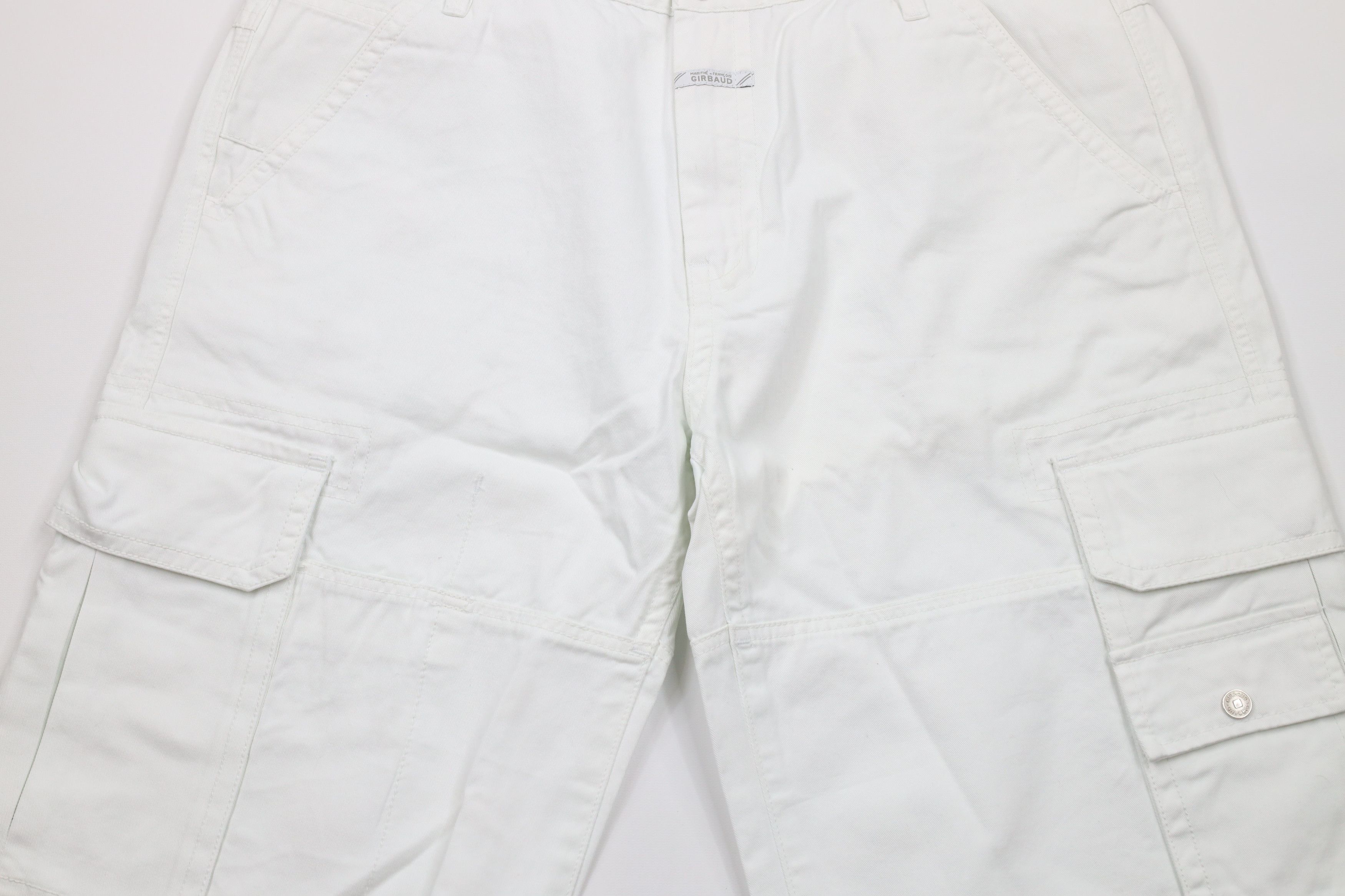 Marithe + Francois Girbaud × Vintage Vintage 90s Marithe Francois Girbaud Bike Cargo Shorts White Size US 38 / EU 54 - 3 Thumbnail