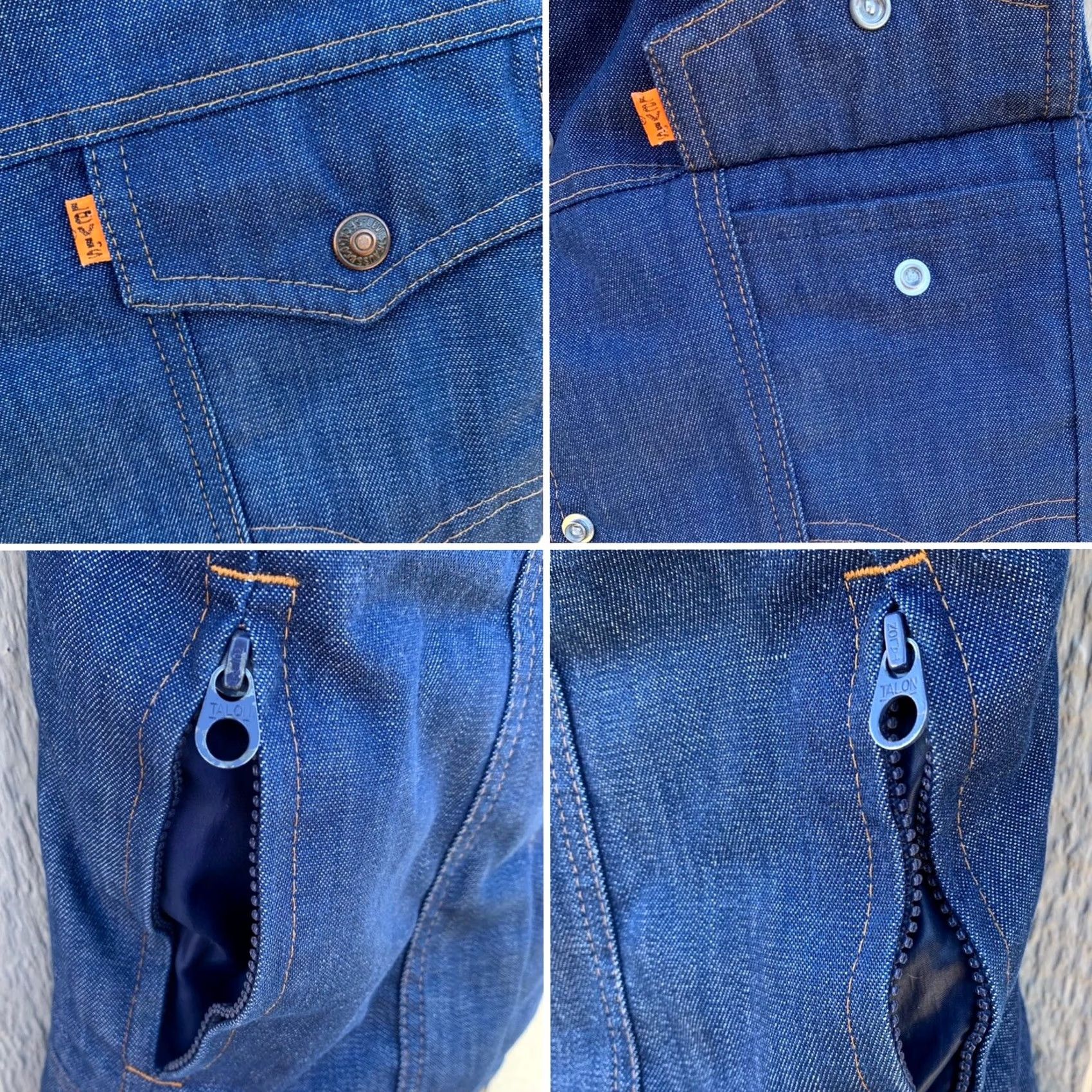 Levi's VINTAGE Levi's Ski Vest Denim Goose Down 70s 1970s Orange Tab Puffer Size 12 Women Blue Denim/Down Vest, Snap Front, Pockets, Made in USA Size XL / US 12-14 / IT 48-50 - 7 Thumbnail