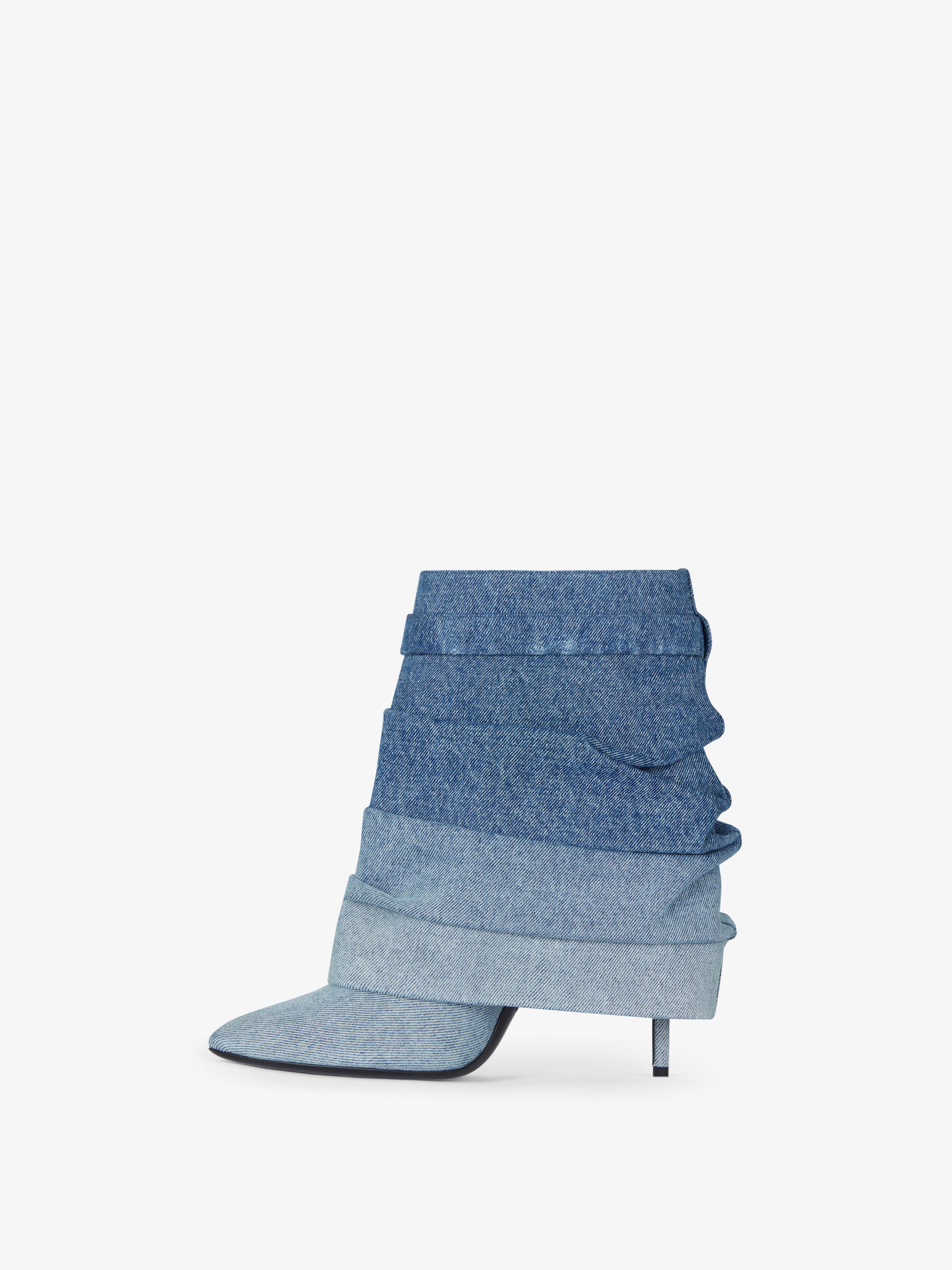 Givenchy oc11z0725 Shark Lock Boots in Medium Blue Size US 10.5 / IT 40.5 - 5 Thumbnail
