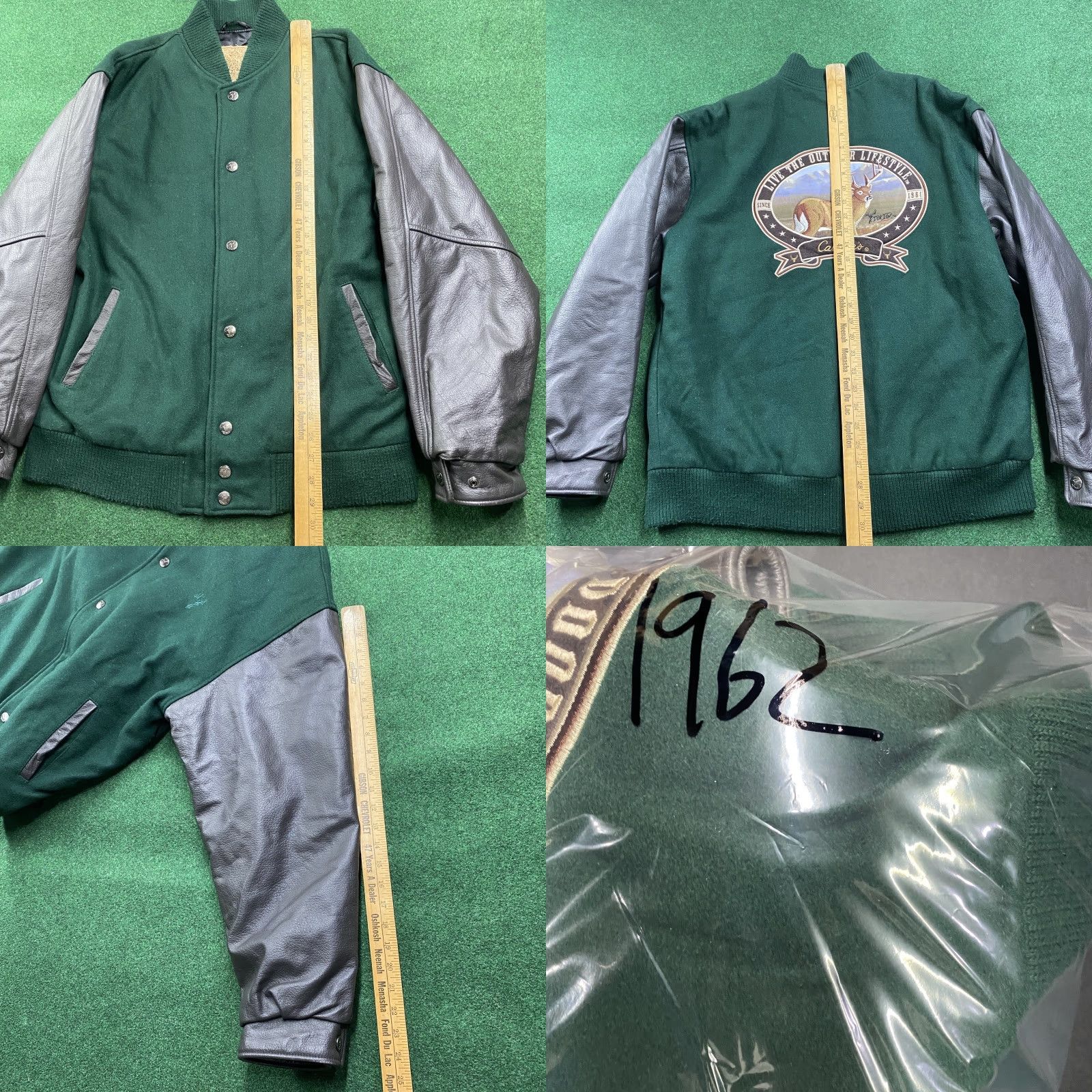 Vintage VINTAGE Cabela's Wool Jacket Mens L Green 3-in-1 Wind-Resistant Water-Resistant N/A Size US L / EU 52-54 / 3 - 8 Thumbnail