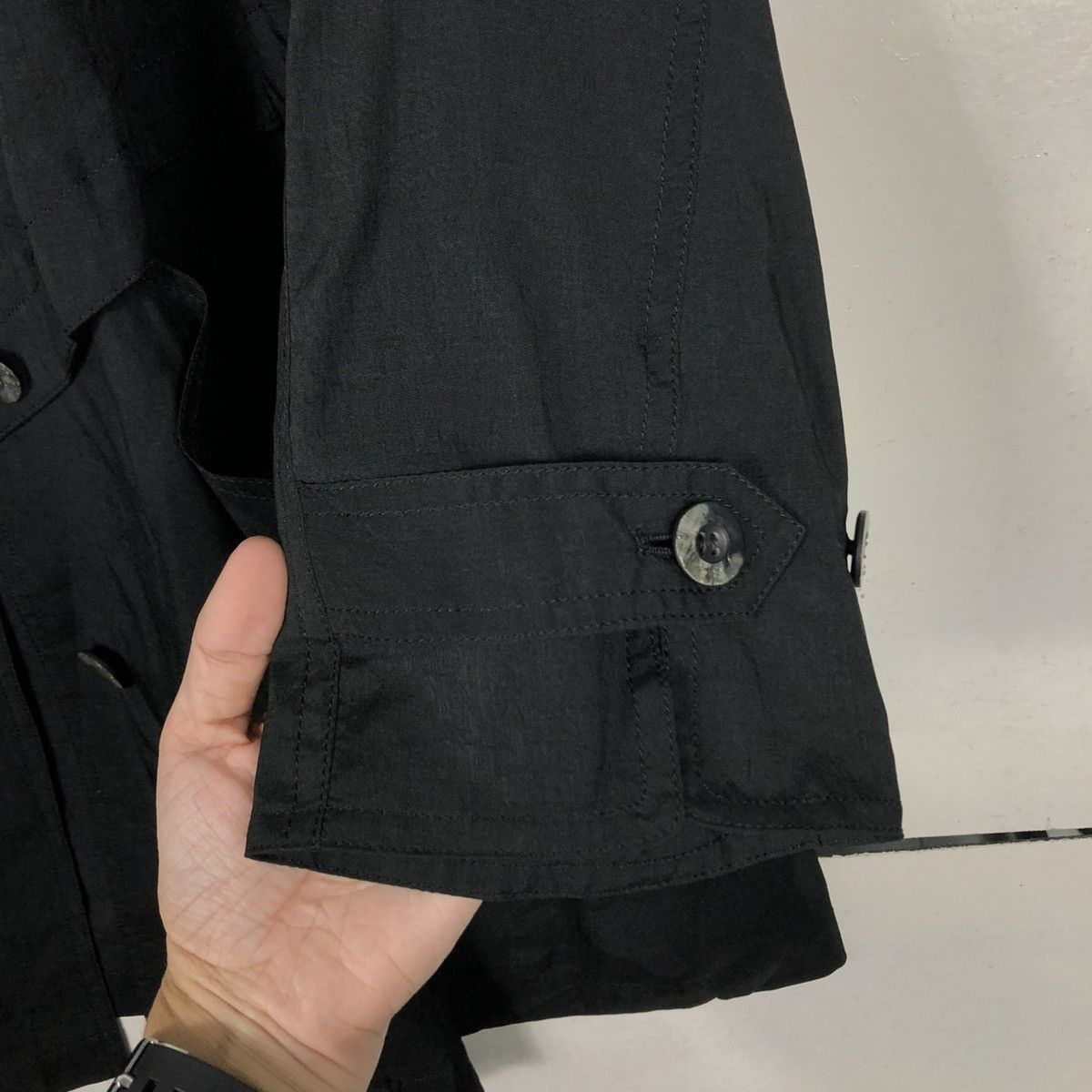 Japanese Brand 🔥VINTAGE LONG JACKET RICH BLACK LEAME ISSEY MIYAKE Size US M / EU 48-50 / 2 - 15 Thumbnail