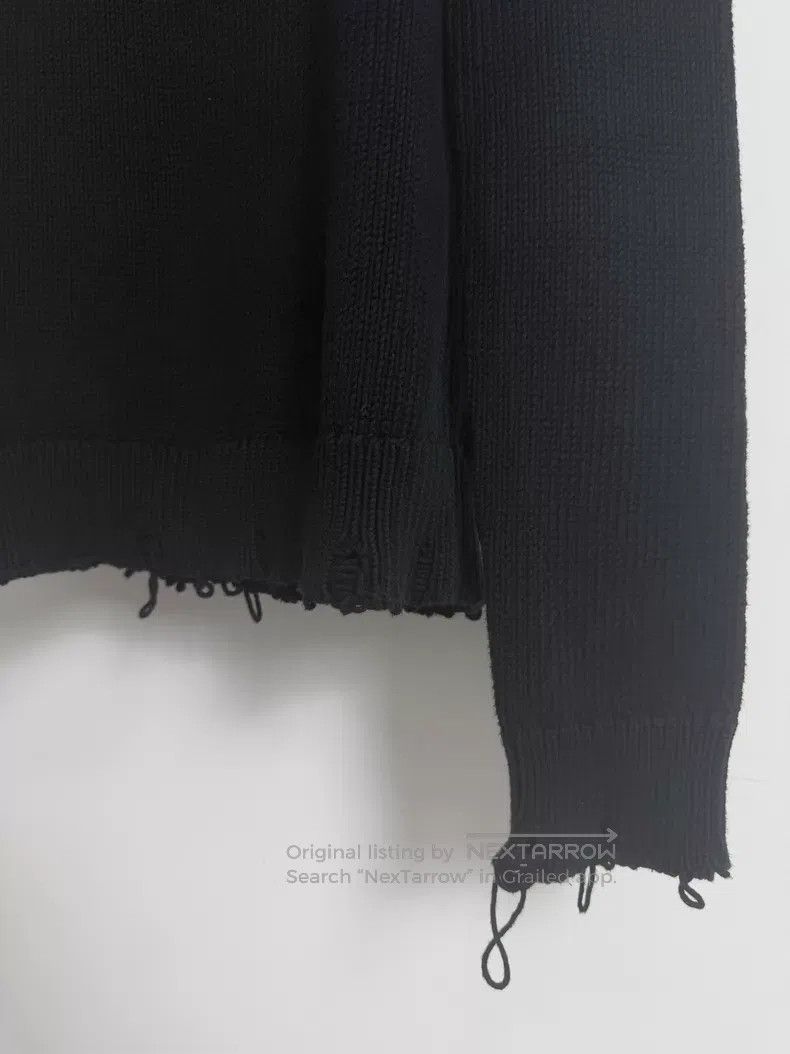 Saint Laurent Paris Saint Laurent Paris Distressed Black Knit Sweater i Size US S / EU 44-46 / 1 - 3 Thumbnail