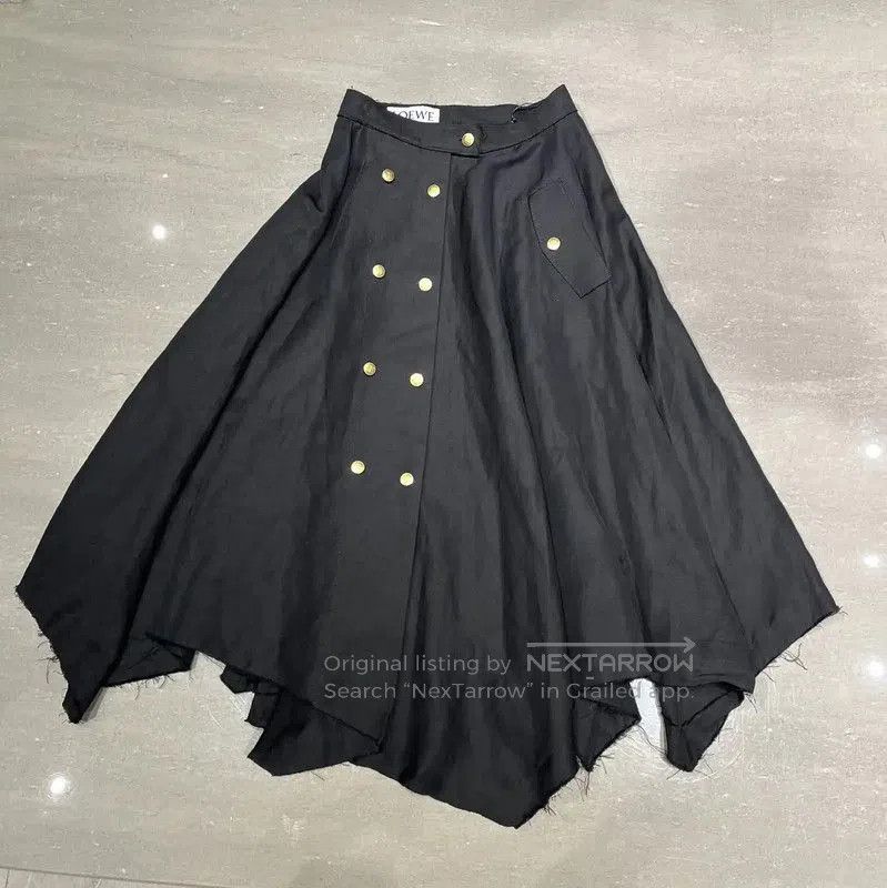 Loewe Loewe Irregular Black Midi Skirt for Women . Size 28" / US 6 / IT 42 - 1 Thumbnail
