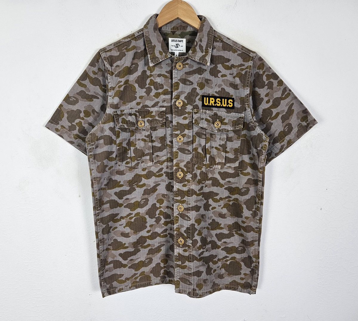 Bape URSUS BAPE by Tetsu Nishiyama camo field shirt jacket Size US M / EU 48-50 / 2 - 3 Thumbnail