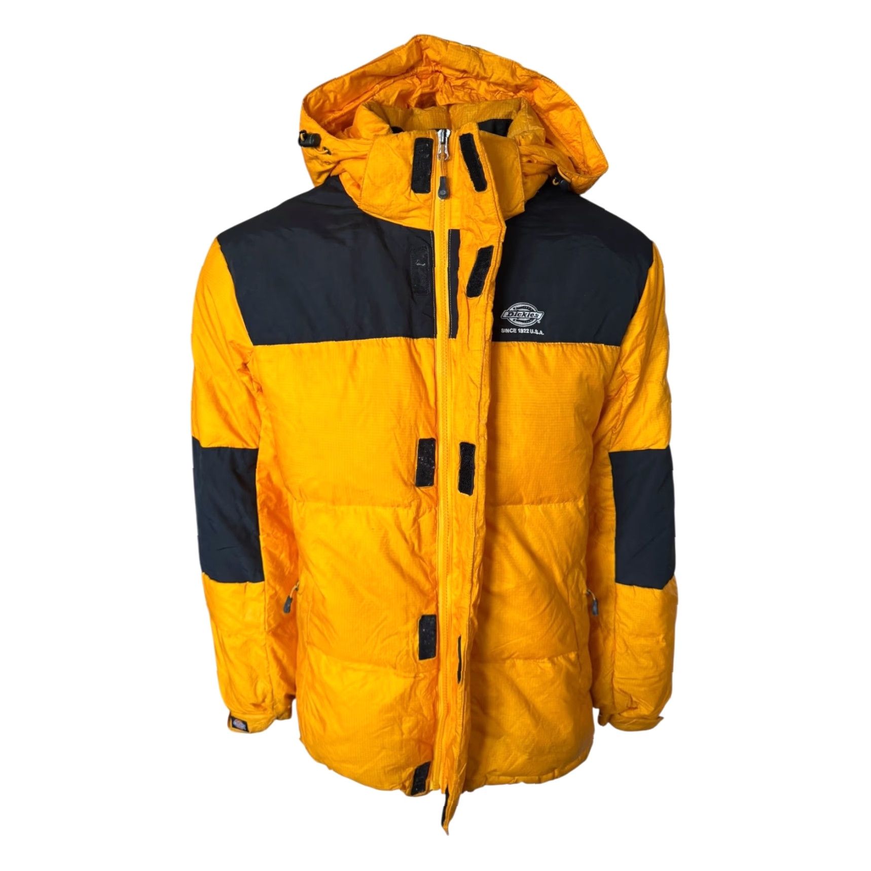 Dickies Dickies Yellow Hooded Down Puffer Jacket Mens M | Duck Down Filling | Winter Outerwear | Yellow / Black | 22” Pit to Pit 28” Length Size US M / EU 48-50 / 2 - 3 Thumbnail