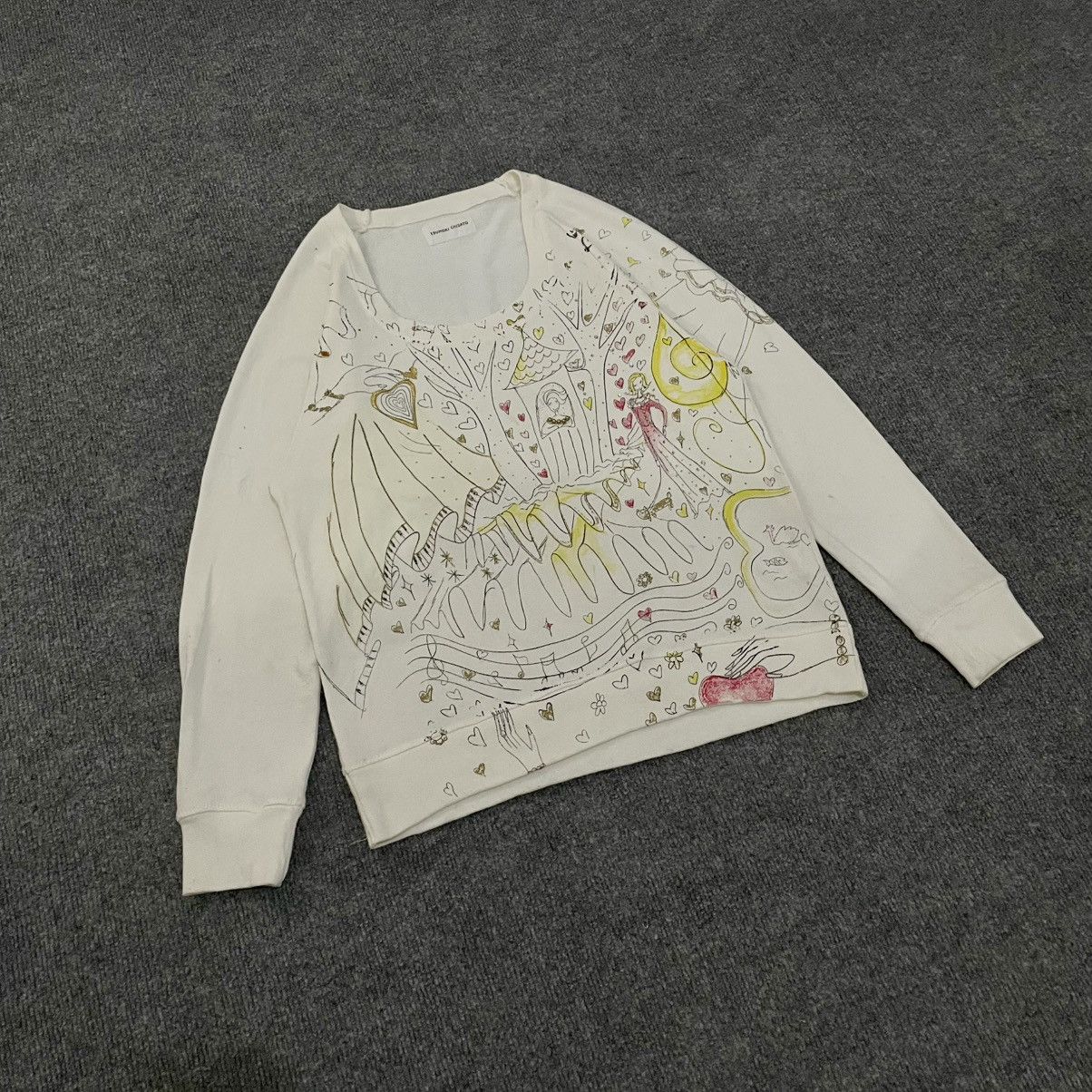 Issey Miyake Tsumori Chisato Hand Drawn Fantasy Print Sweatshirt Size XS / US 0-2 / IT 36-38 - 2 Thumbnail