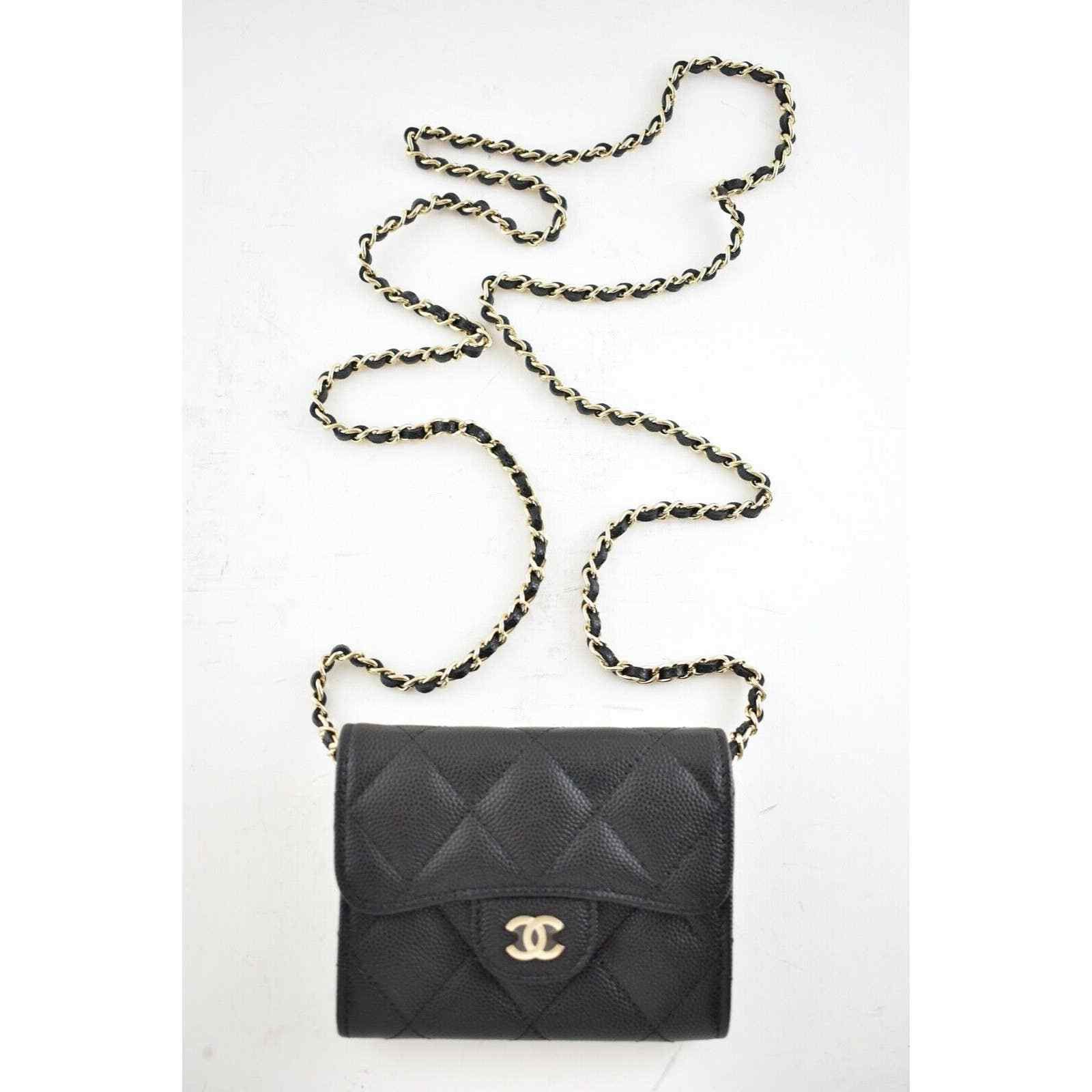 Chanel Chanel Mini Wallet On Chain Gold Card Shoulder Crossbody Bag Size ONE SIZE - 2 Thumbnail