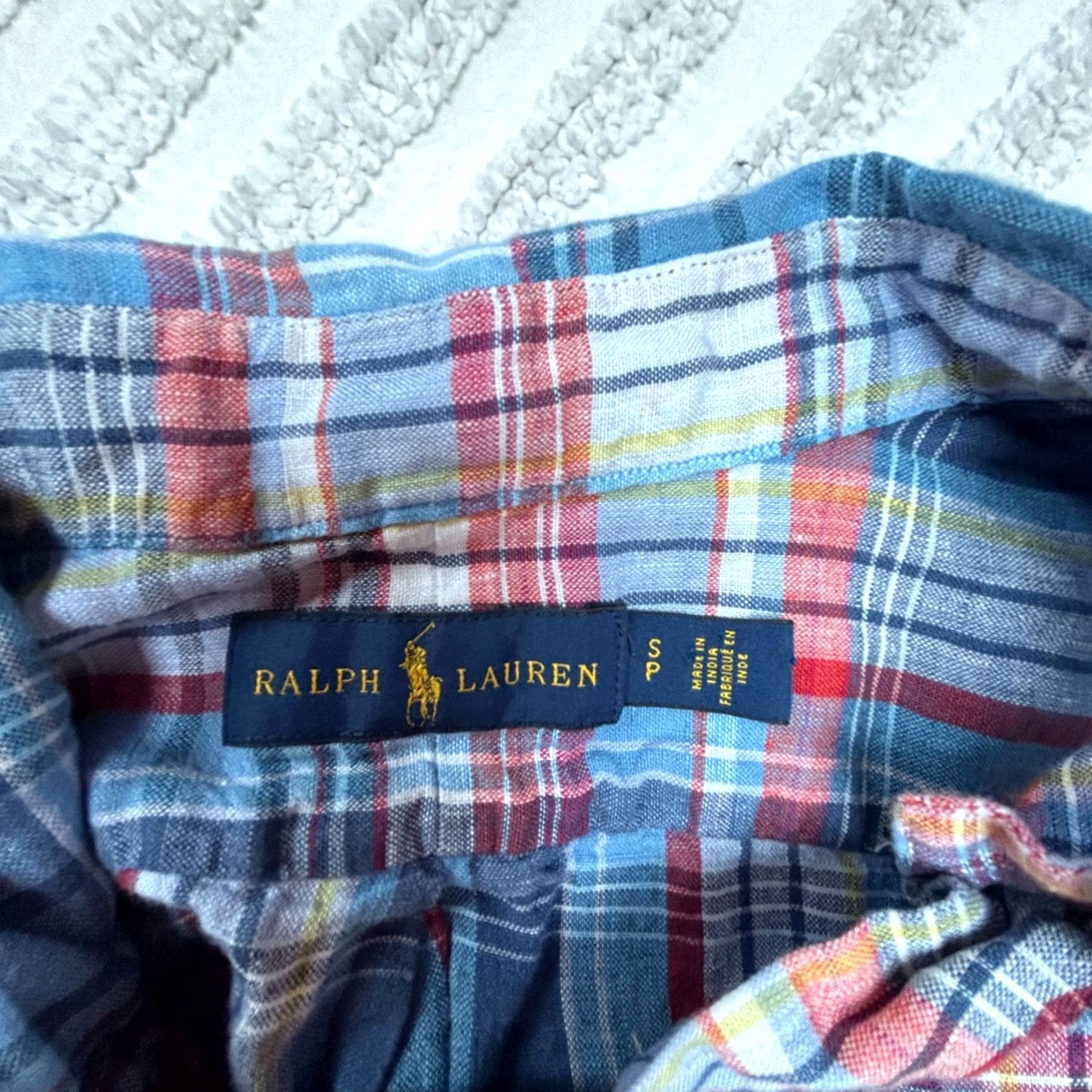 Ralph Lauren Ralph Lauren Mens Button Down Short Sleeve Linen Plaid Shirt Multicolor Sz Small Size US S / EU 44-46 / 1 - 3 Thumbnail