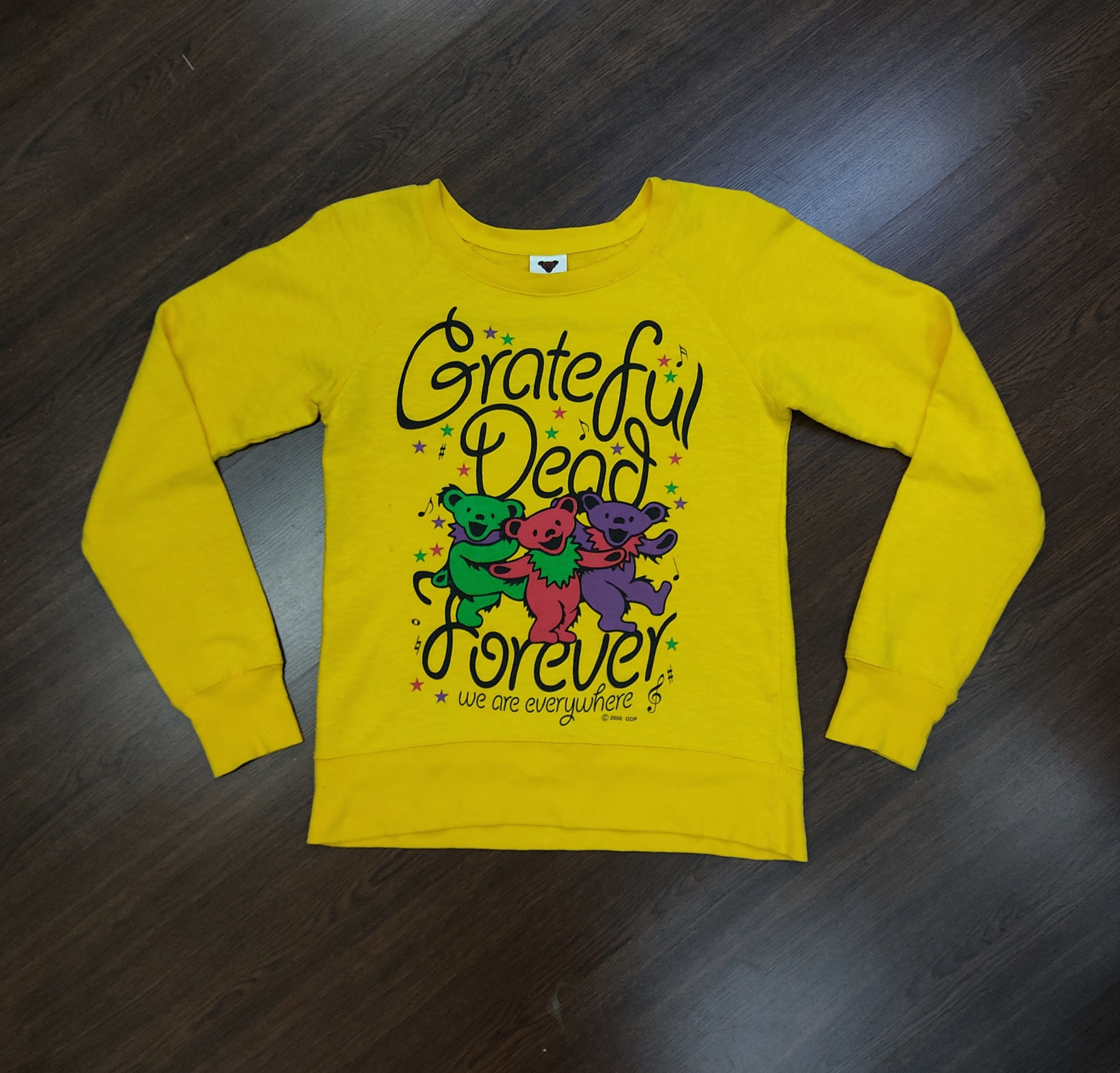 image of Y2K Grateful Dead Sweatshirt in Yellow, Women's (Size Small)