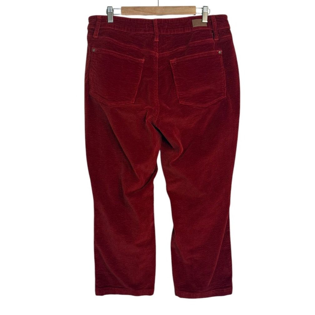 Judy Blue Judy Blue Pants Women 16W Red Corduroy Plus Size Ankle Size 33" - 4 Thumbnail