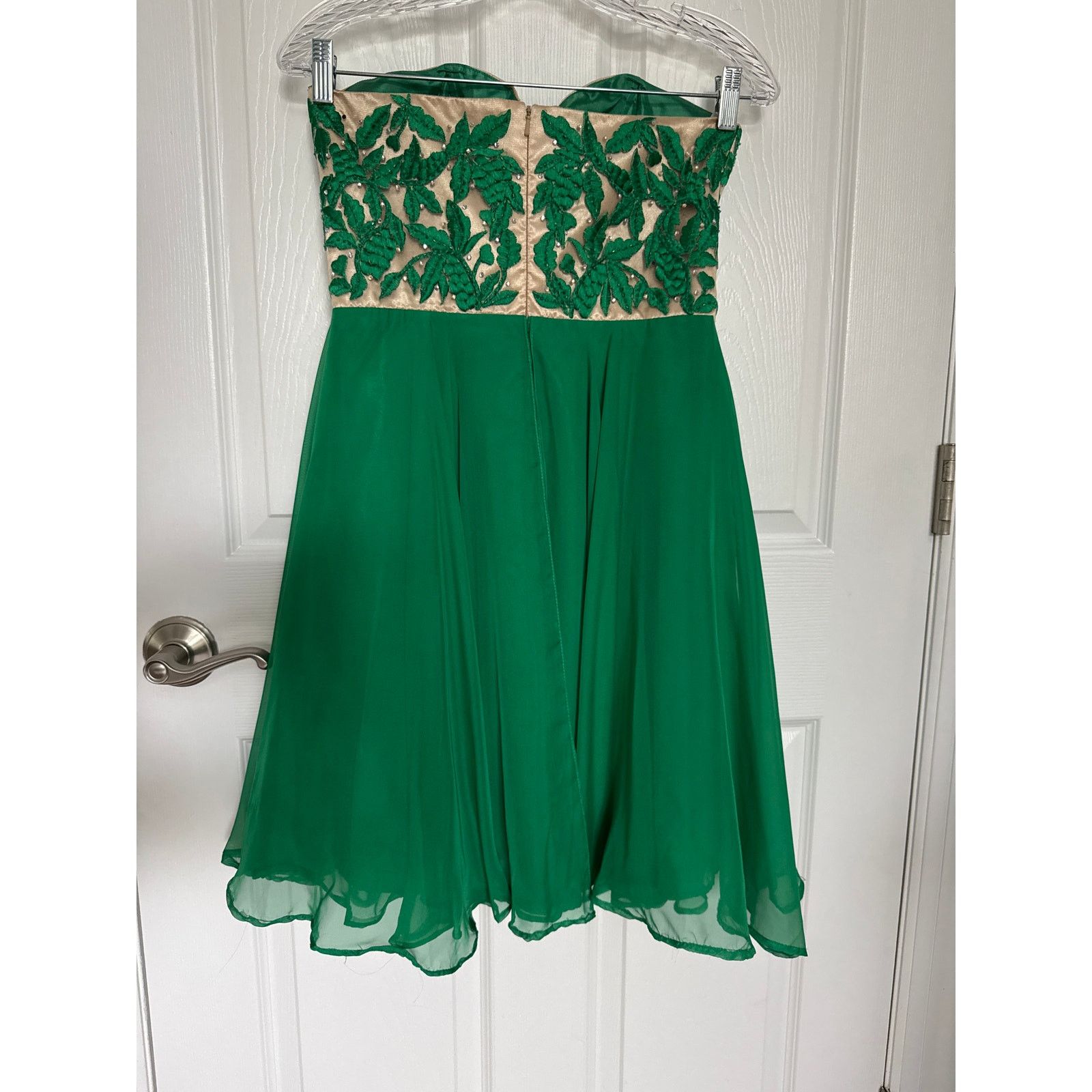 Other Sherri Hill Emerald green beaded flower sweetheart mini Size M / US 6-8 / IT 42-44 - 15 Thumbnail