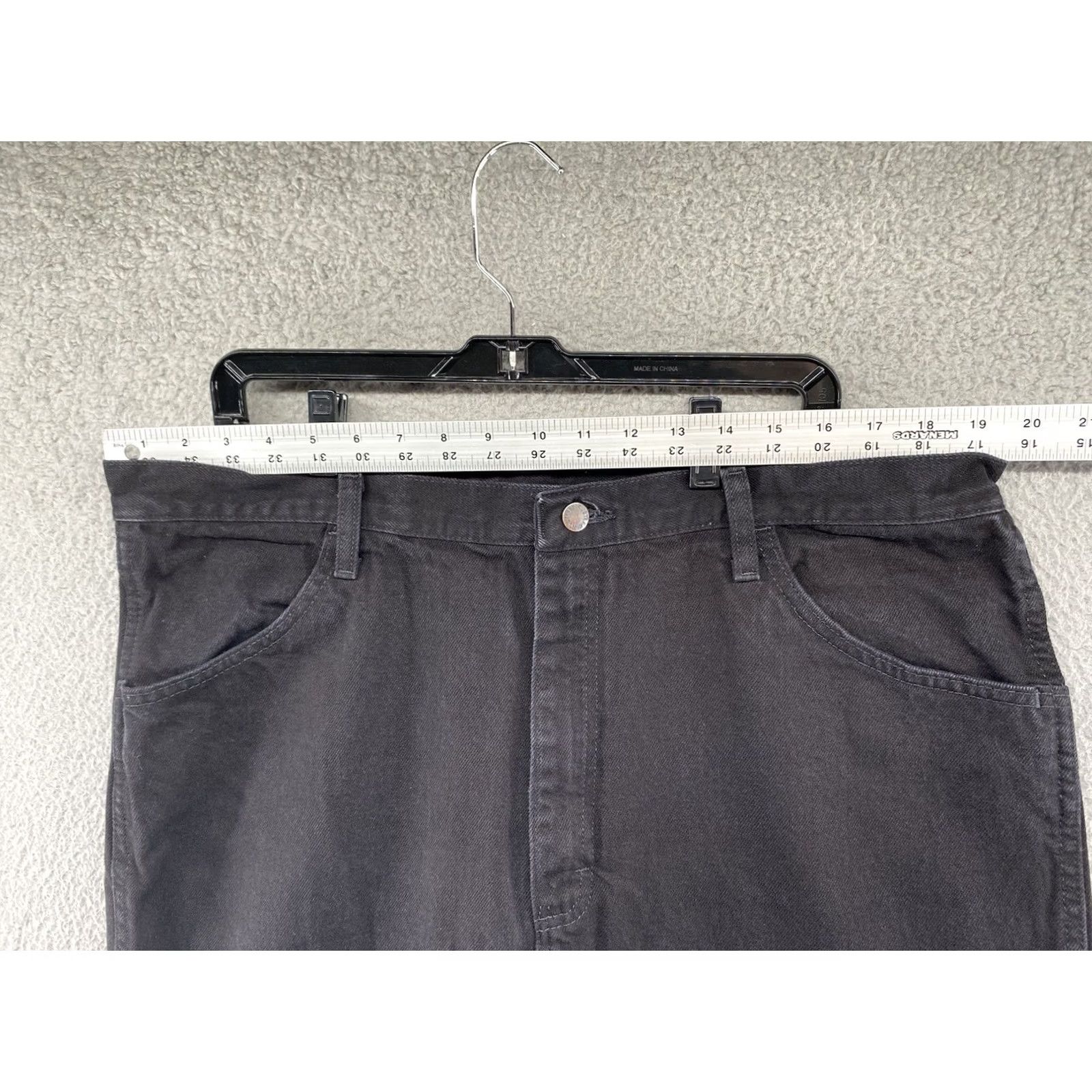 Denime VINTAGE Rustler Jeans 90s Black Denim Straight Leg Mens Tag Size 40x30 40 Men's 5-Pocket Design Slim? Size US 40 / EU 56 - 4 Thumbnail