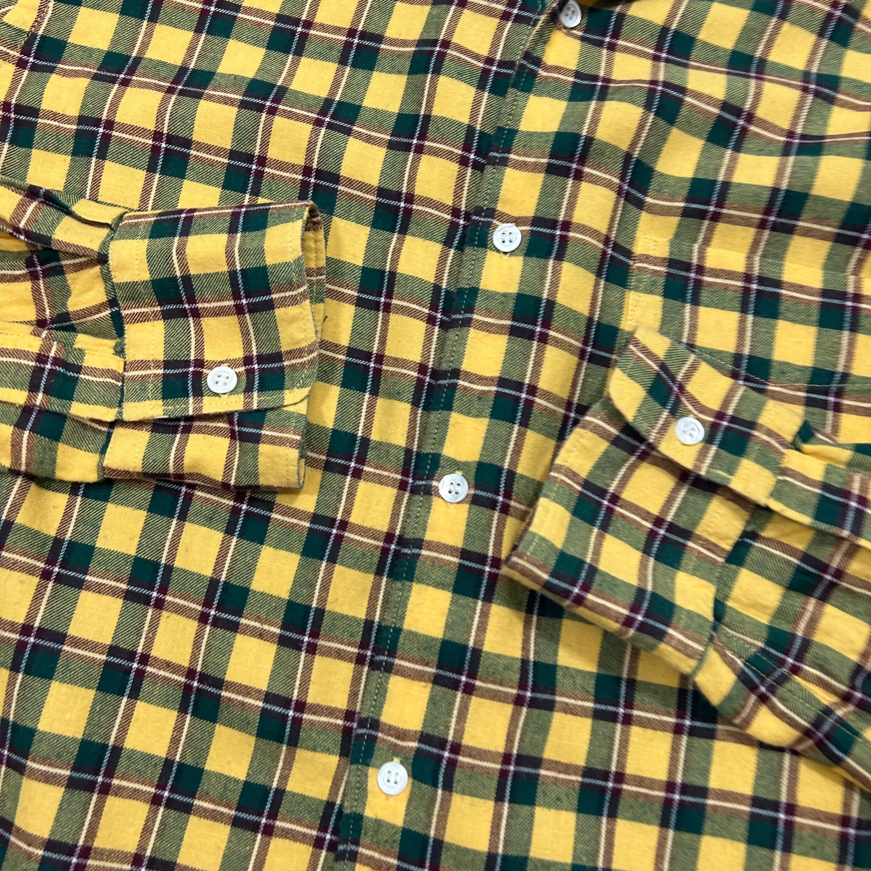 Aspesi Aspesi Yellow Flannel Shirt Lightweight L Size US L / EU 52-54 / 3 - 4 Thumbnail