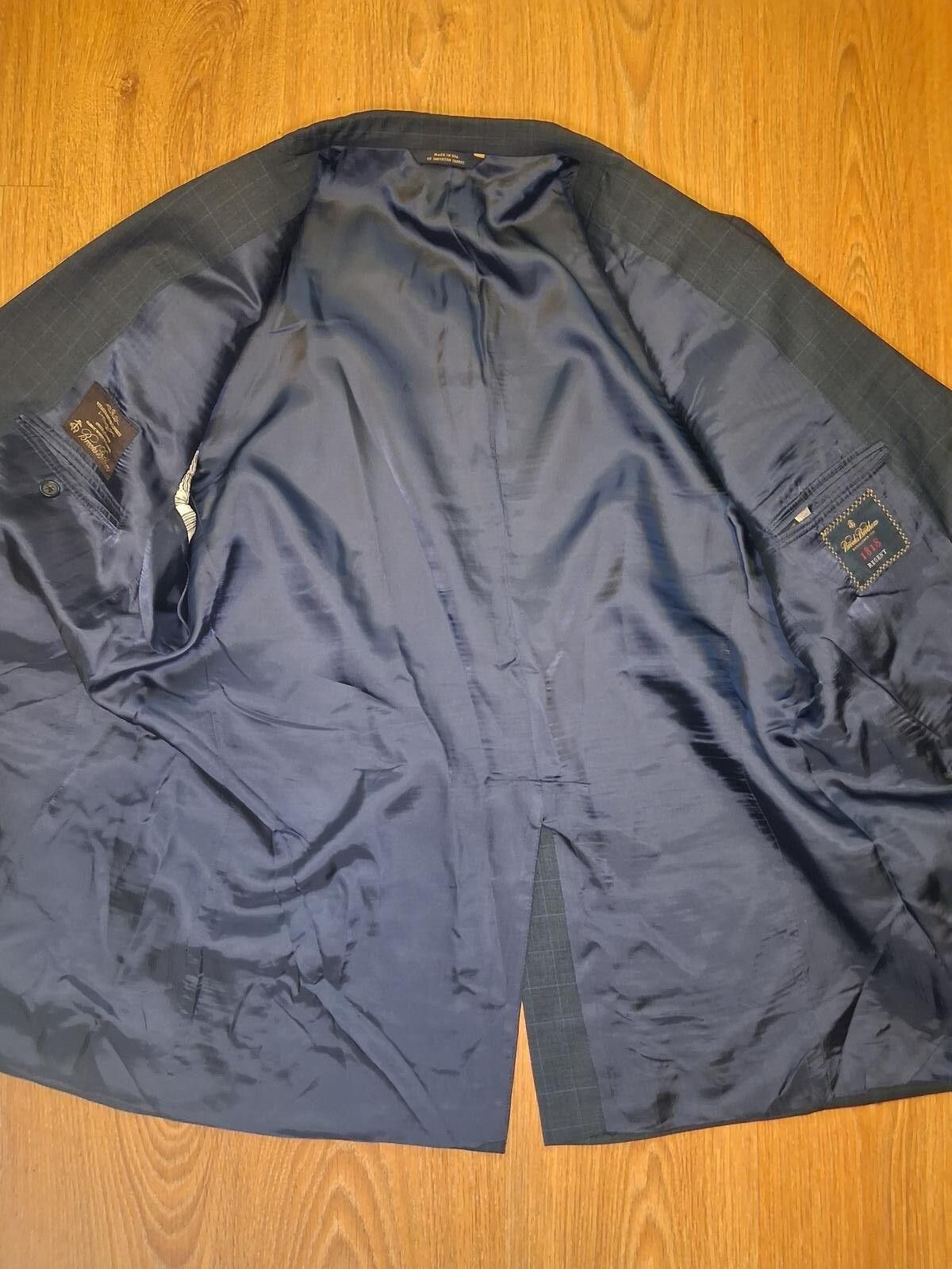 Brooks Brothers Brooks Brothers Vitale Sport Coat Mens 46L Navy Glen Plaid Size 46L - 9 Thumbnail