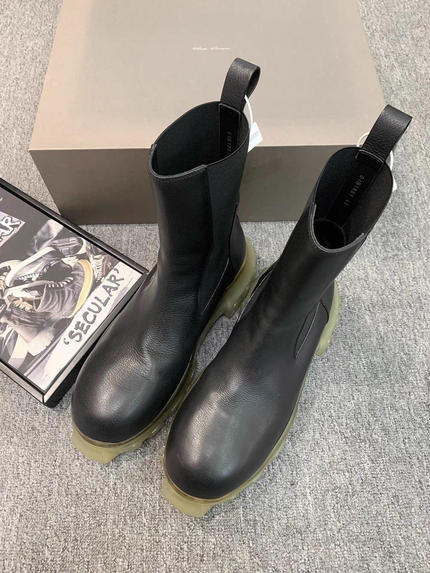 Rick Owens Rick Owens Main Line Leather Octopus Sole Chelsea Boots K34 Size US 9 / EU 42 - 4 Thumbnail