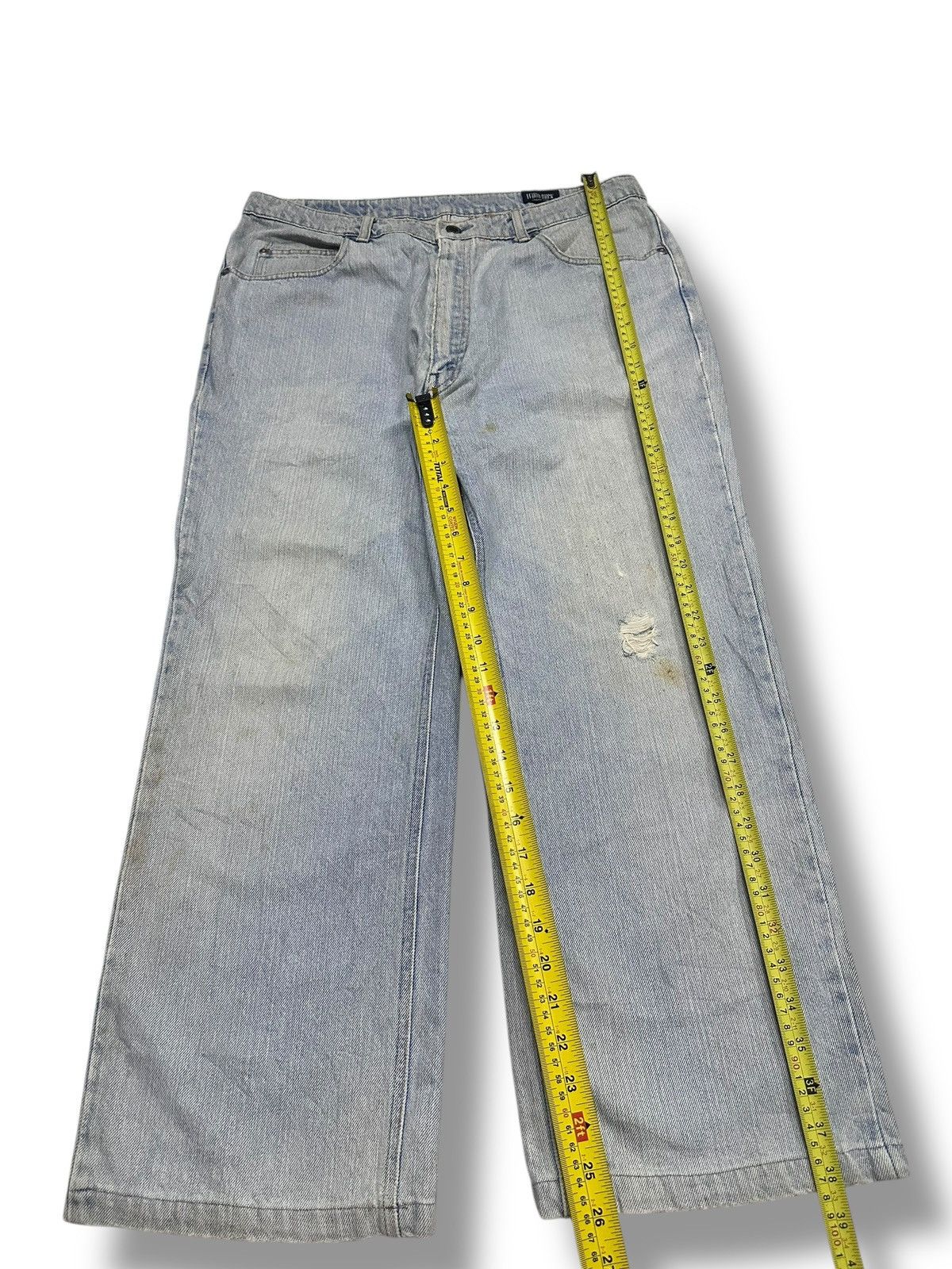 Japanese Brand Wood Duck Vintage Baggy Loose Jean With Distressed and Faded Size US 34 / EU 50 - 13 Thumbnail
