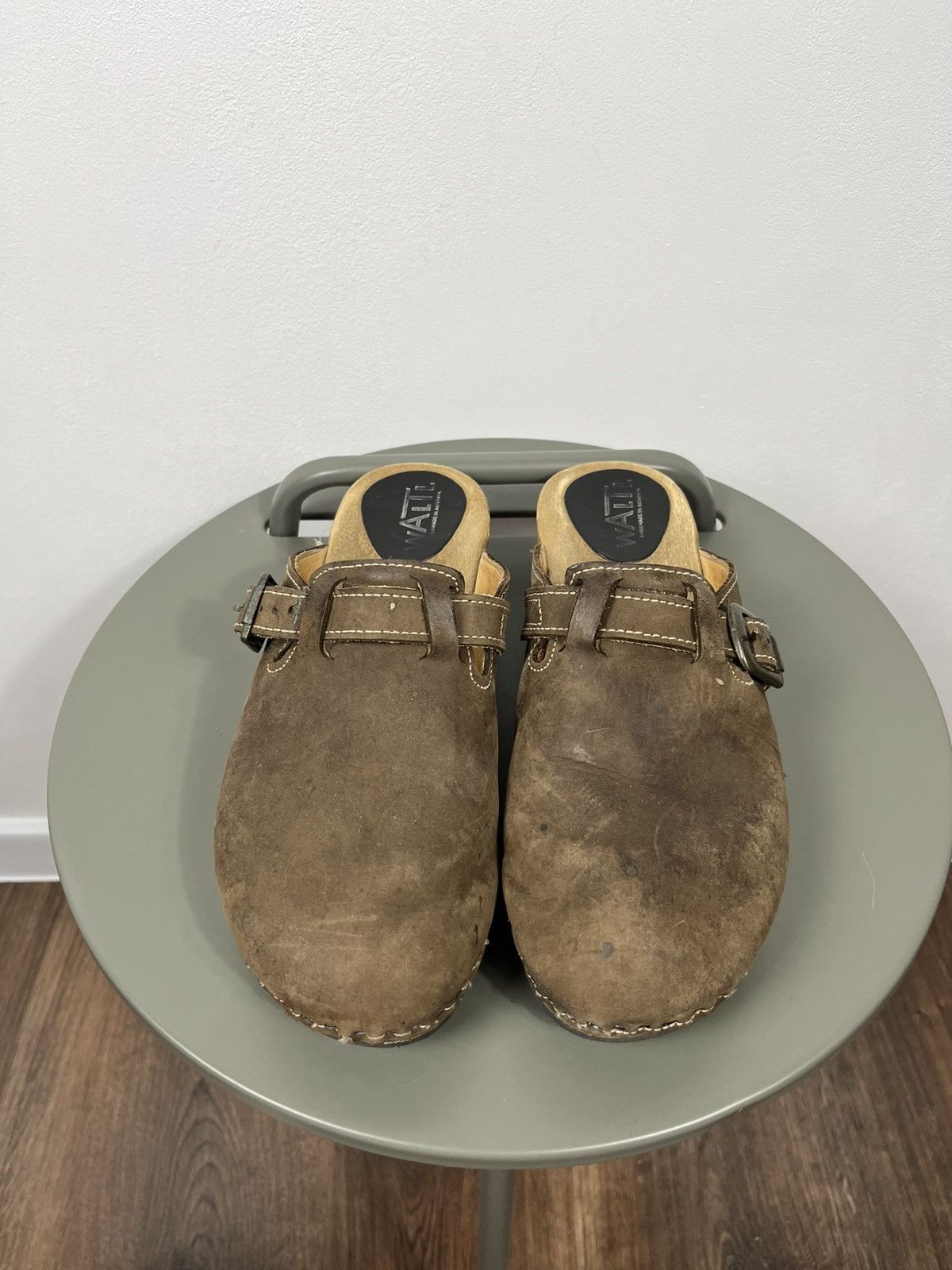 Other Leather Wooden Sole Clogs Buckle Shoes EU 42.5 US 9.5 Size US 9.5 / EU 42-43 - 4 Thumbnail