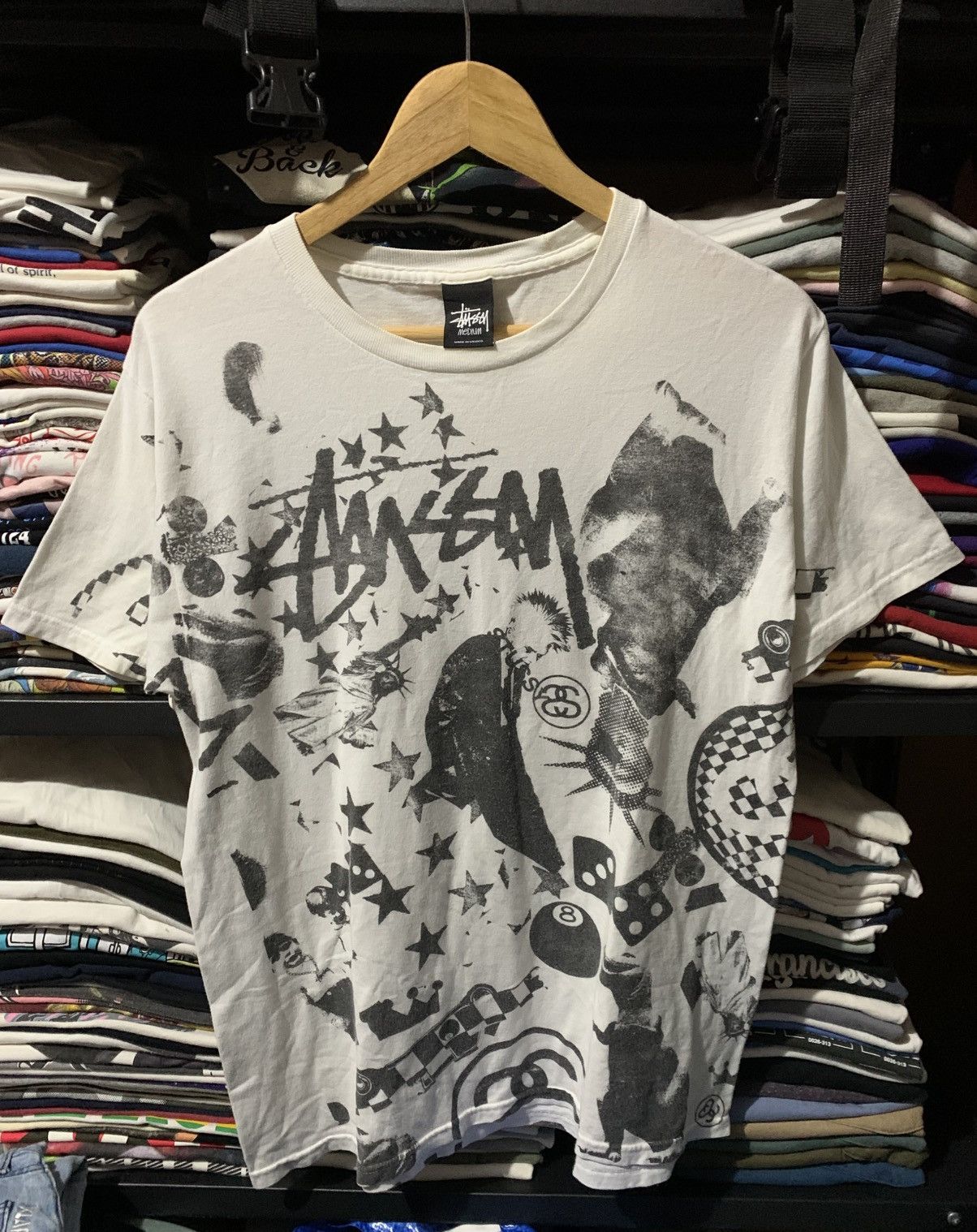 Stussy Vintage Stussy Overprint Graphic Tee Size US M / EU 48-50 / 2 - 1 Thumbnail