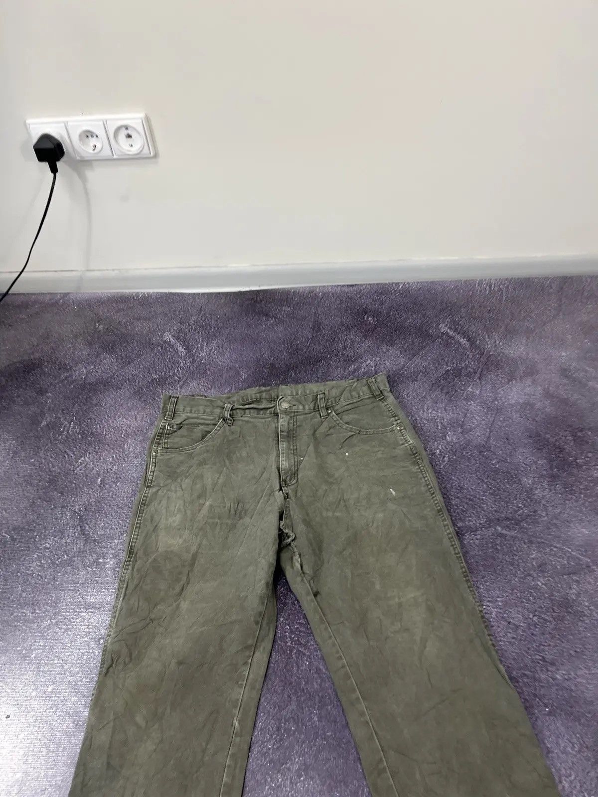 Dickies × Vintage Vintage Dickies Olive Work Hype Carpenter Baggy Pants Size US 34 / EU 50 - 7 Thumbnail