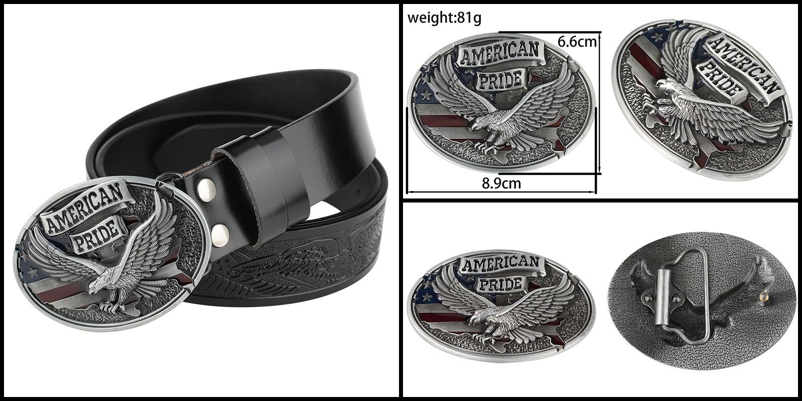 Designer Future Vintage Belt Riveted Belts Menswear Accessories Size ONE SIZE - 3 Thumbnail