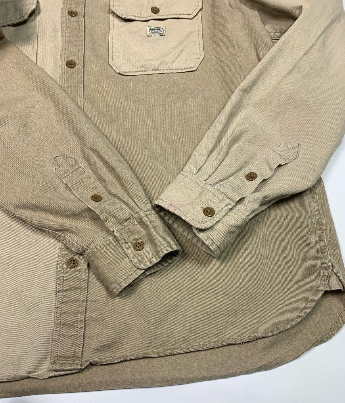Denim & Supply Ralph Lauren × Ralph Lauren × Vintage Denim & Supply Ralph Lauren Beige Shirt Pocket Size XL Size US XL / EU 56 / 4 - 6 Thumbnail