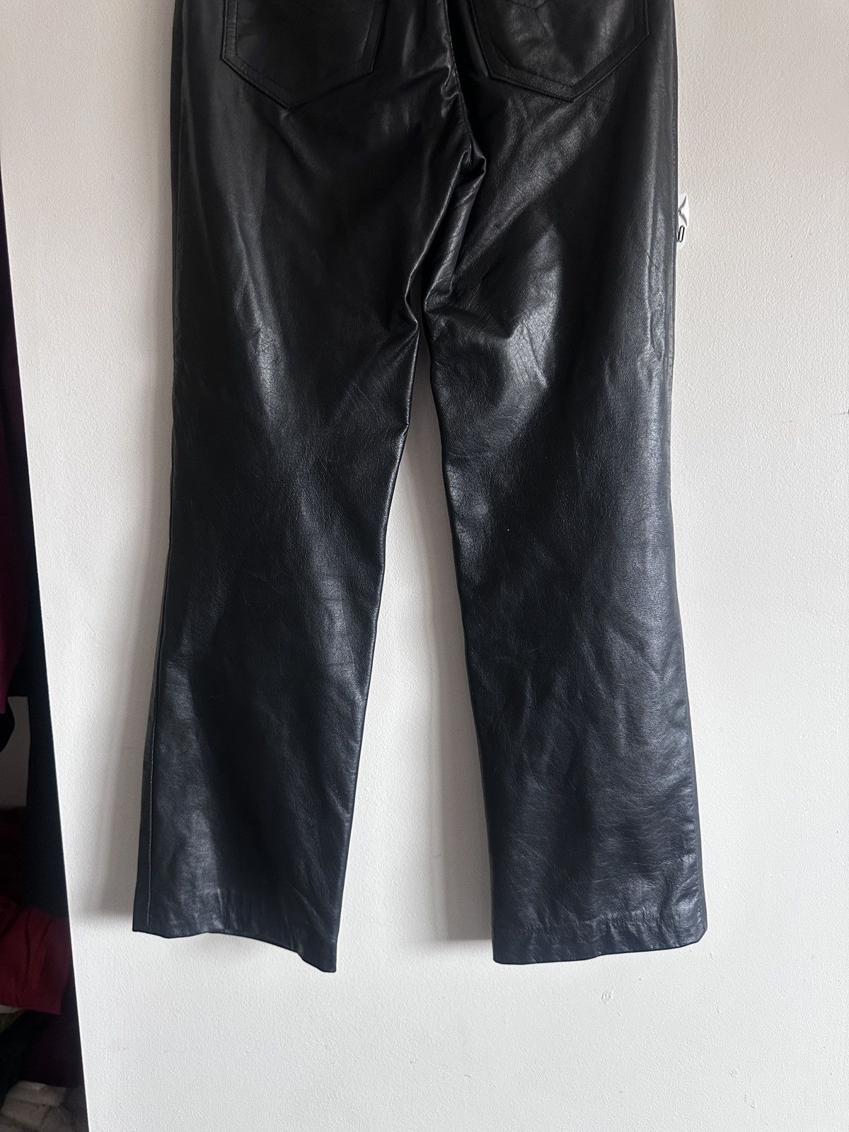 Leather × Vintage Vintage 00’s Black Leather Pants Size 28" / US 6 / IT 42 - 6 Thumbnail