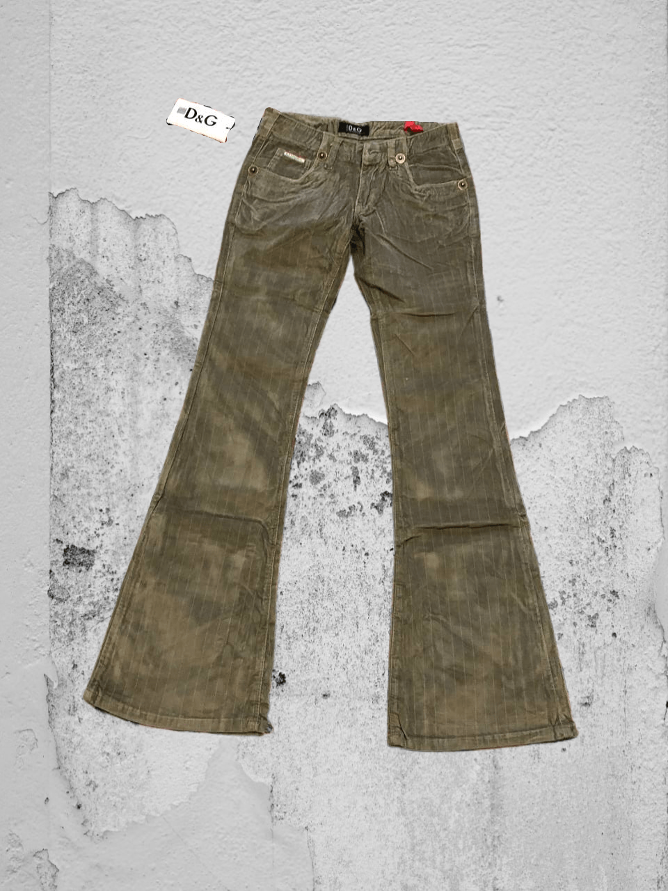 Jean Vintage Dolce & Gabbana Femme - Taille Basse, Logo Doré - Taille 38/29 - Occasion Très Bon État