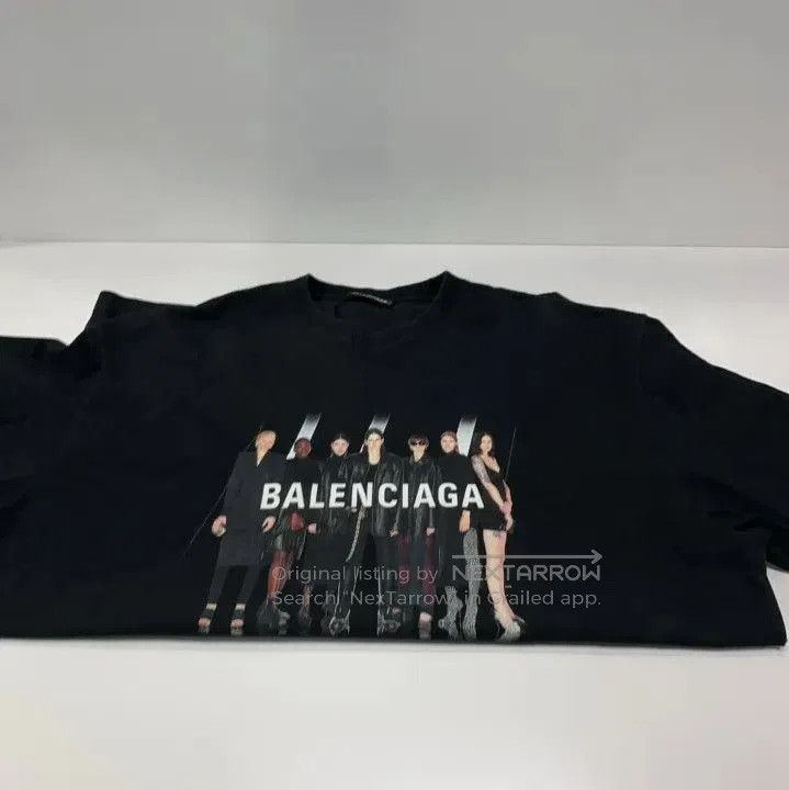 Balenciaga Balenciaga Vintage Logo Print Black Short Sleeve T. Size US M / EU 48-50 / 2 - 2 Thumbnail