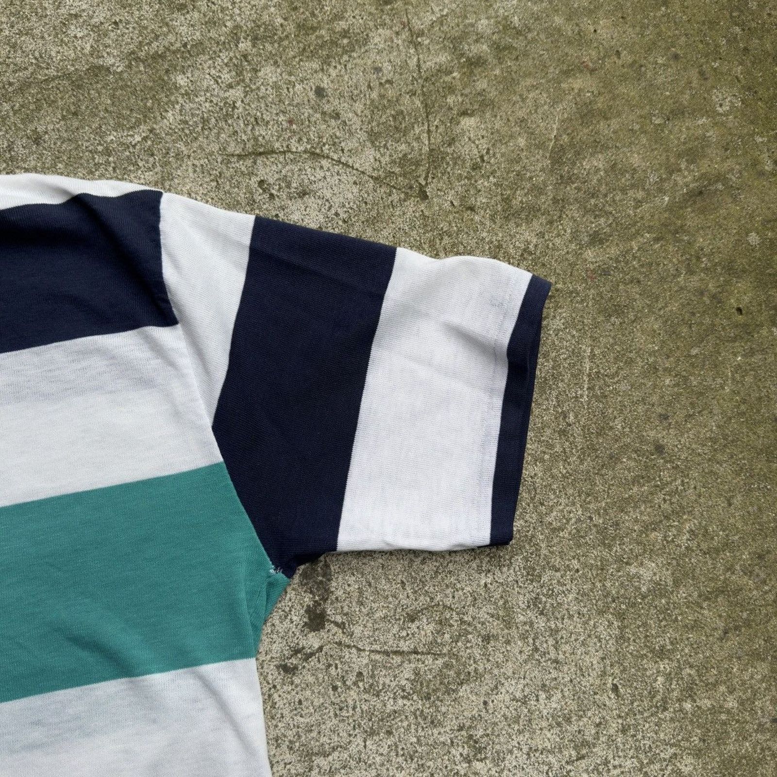 Vintage 70s Paper Thin Distressed Striped Blue Faded Tee ERD Grunge Size US S / EU 44-46 / 1 - 9 Thumbnail