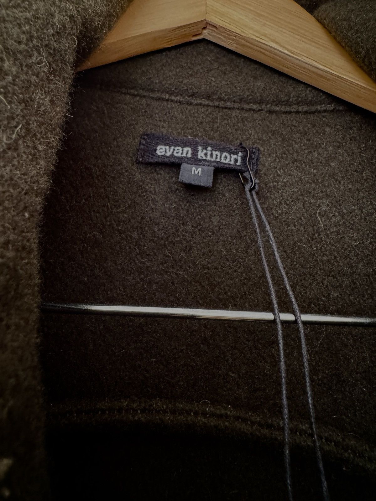 Evan Kinori Covered Placket Coat in Melton Wool Size US M / EU 48-50 / 2 - 8 Thumbnail