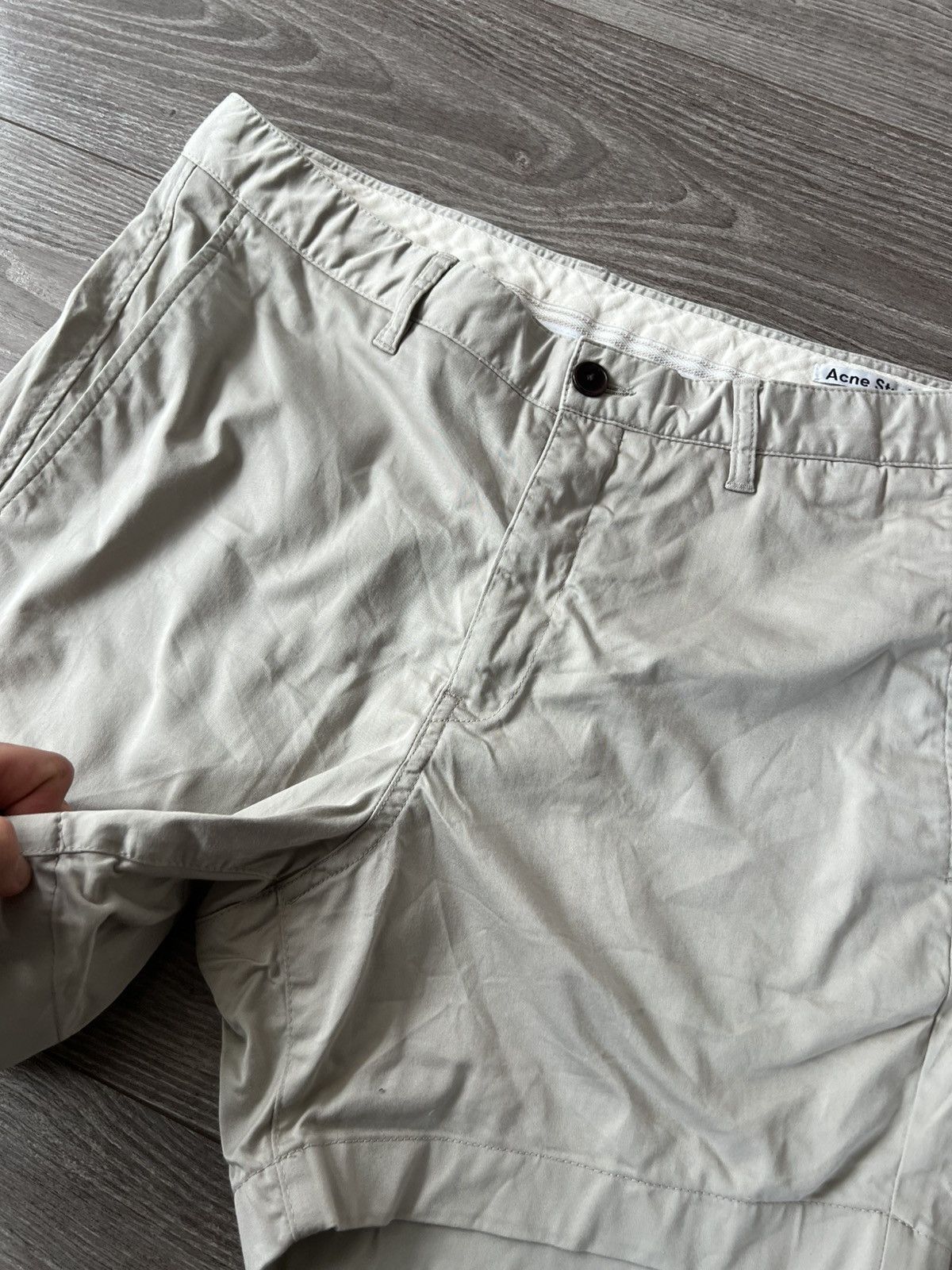 Acne Studios × Vintage ‼️Rare Acne Studios Seymour Satin PSS15 Cotton Shorts‼️ Size US 36 / EU 52 - 5 Thumbnail