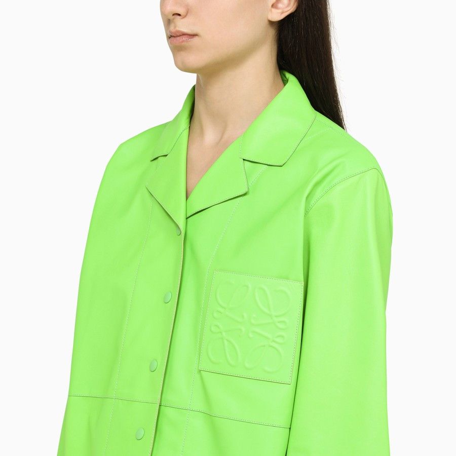 Loewe o1d2blof0824 Nappa Bowling Shirt in Green Size XS / US 0-2 / IT 36-38 - 3 Thumbnail