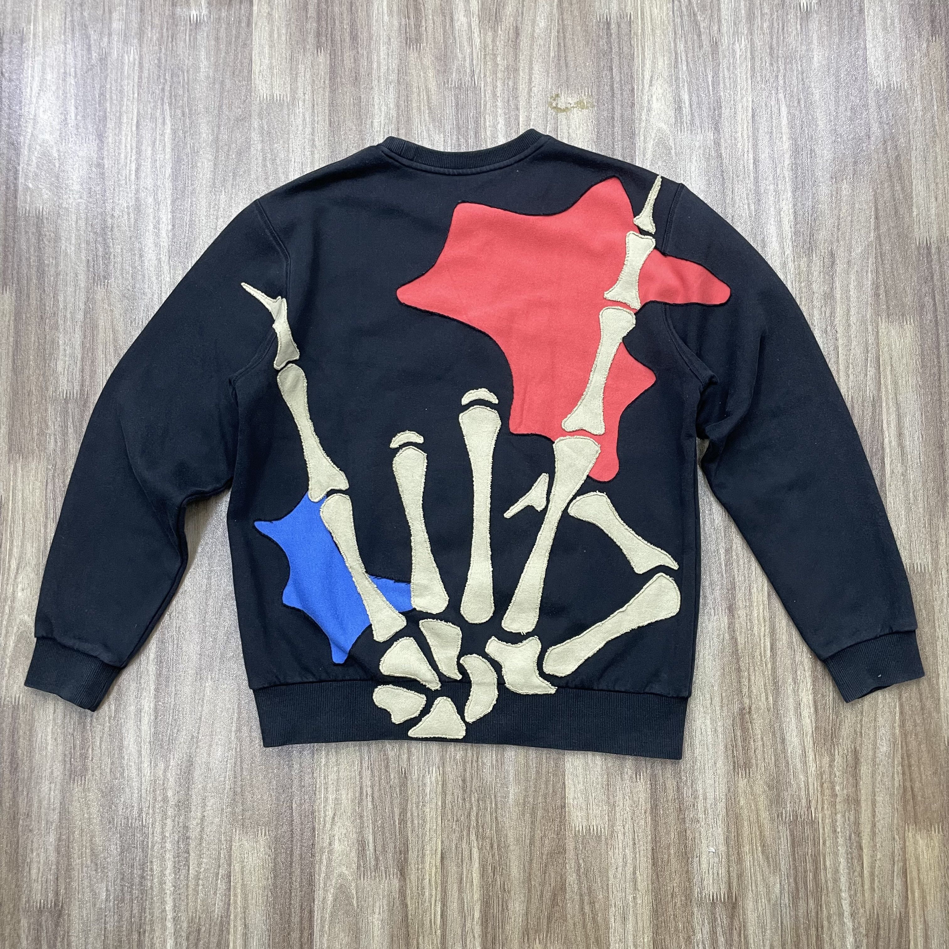 Vintage Vintage Adidas Custom Patchwork Skeleton Graphic Sweatshirt Size US S / EU 44-46 / 1 - 6 Thumbnail