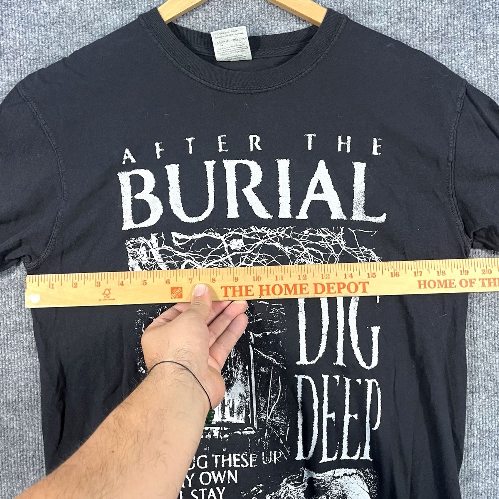 Vintage After The Burial T-Shirt Mens M Black Short Sleeve Graphic Print Official Band Merchandise Tour Dates Front Back Print Emo Metalcore Tee Size US M / EU 48-50 / 2 - 4 Thumbnail