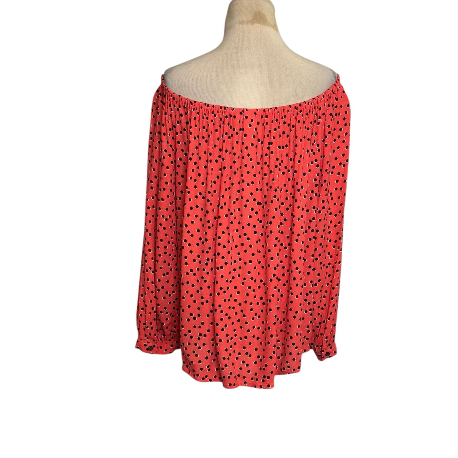 Gap Gap polka dots long sleeves off shoulder blouse size Large Size L / US 10 / IT 46 - 10 Thumbnail