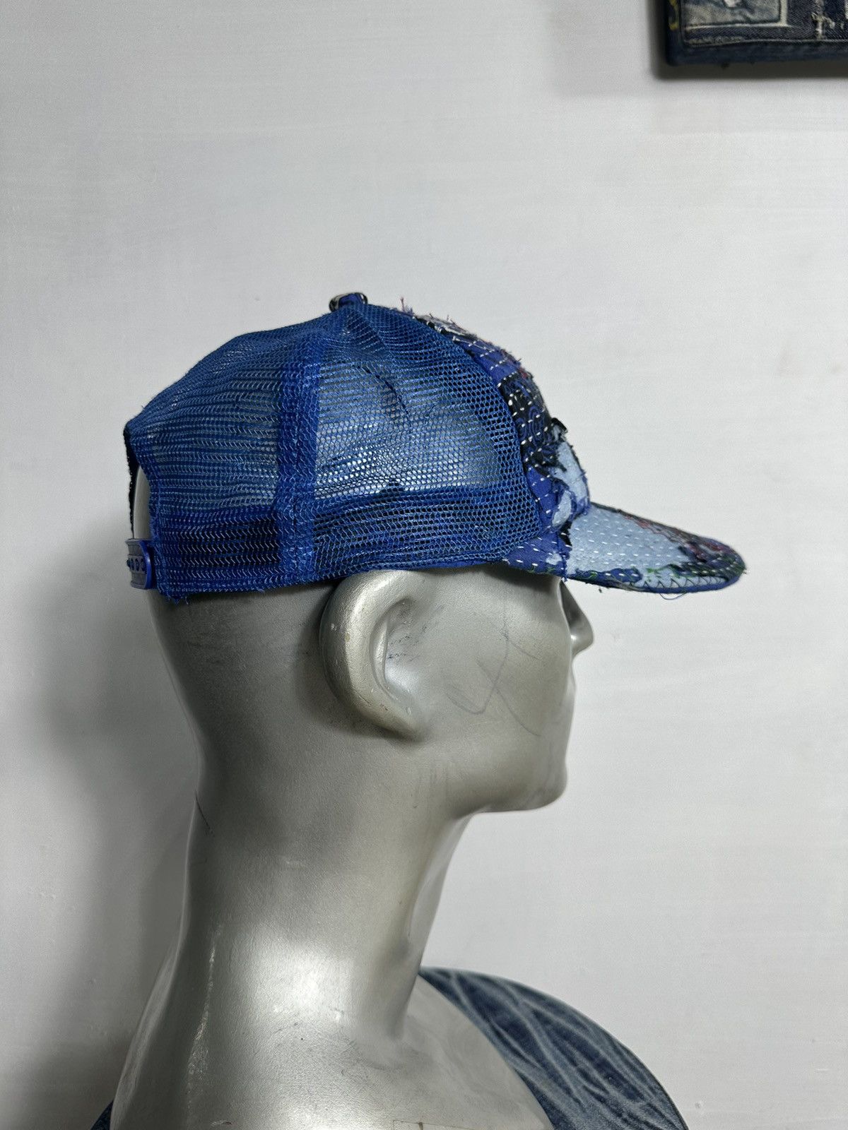Handmade Custom Made Distressed Paisley Patchwork Boro Trucker hats Size ONE SIZE - 13 Thumbnail