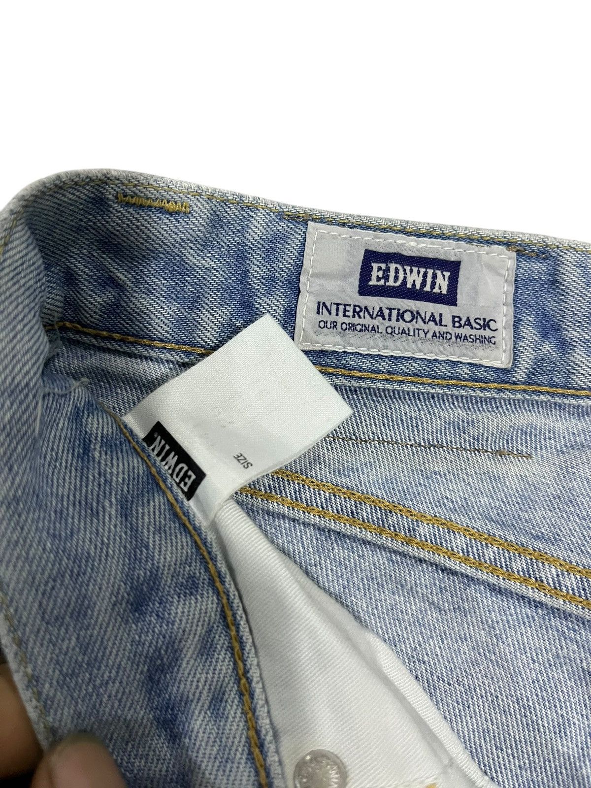 If Six Was Nine × Japanese Brand × Le Grande Bleu (L.G.B.) EDWIN 402 STRAIGHT CUT WASHED BLUE DENIM Size US 28 / EU 44 - 6 Thumbnail
