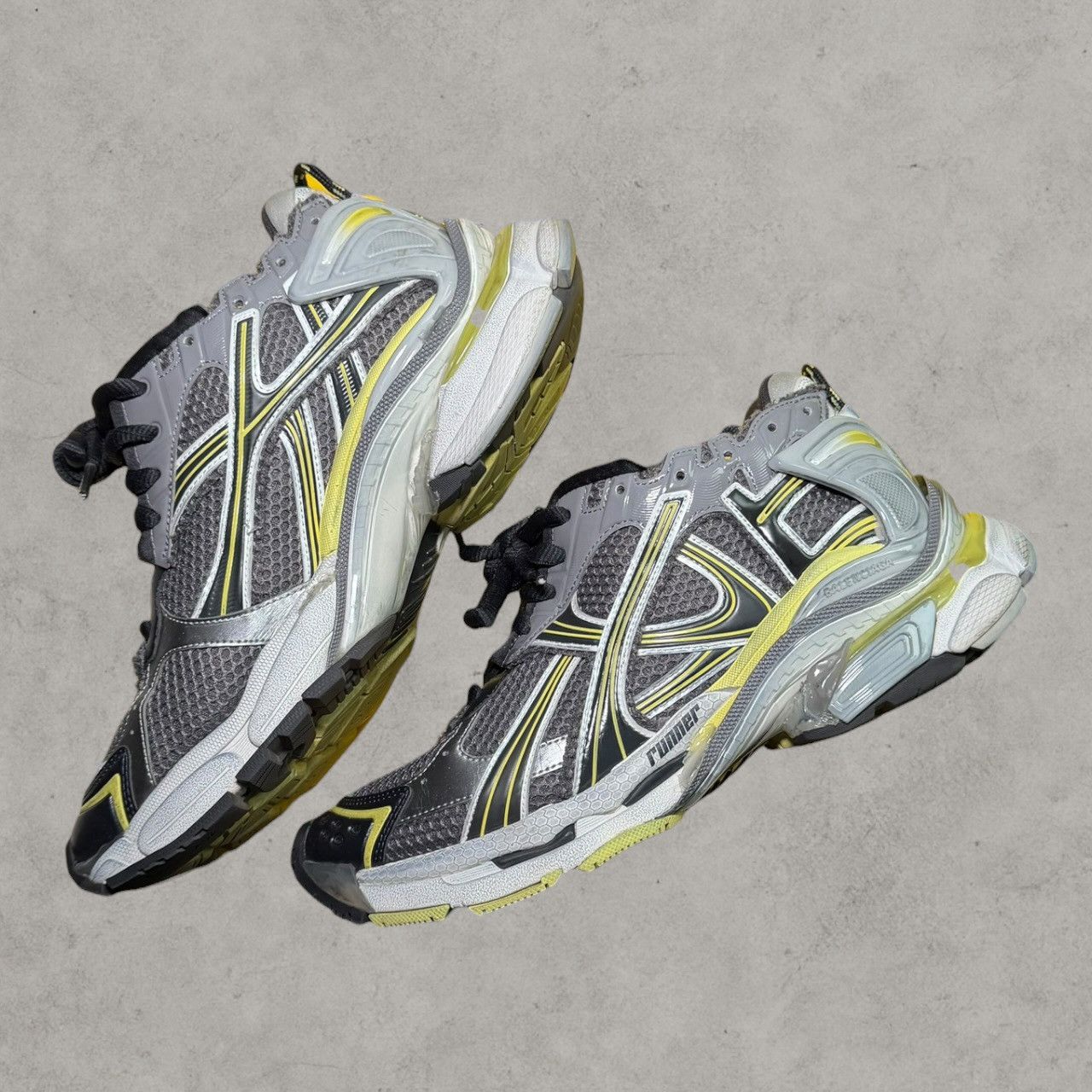 Balenciaga Balenciaga Lime Yellow Gray Runners Sneakers Sz 43 Size US 10 / EU 43 - 1 Thumbnail