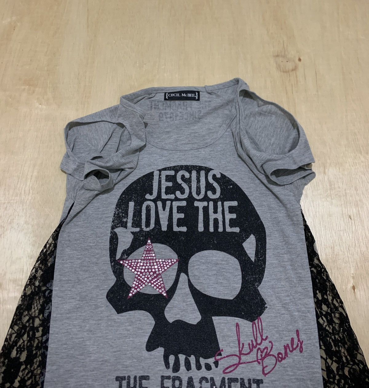 20471120 × If Six Was Nine × Japanese Brand Vintage Cecil Mc BEE Skull Tshirt Ifsixwasnine punk style Size M / US 6-8 / IT 42-44 - 3 Thumbnail