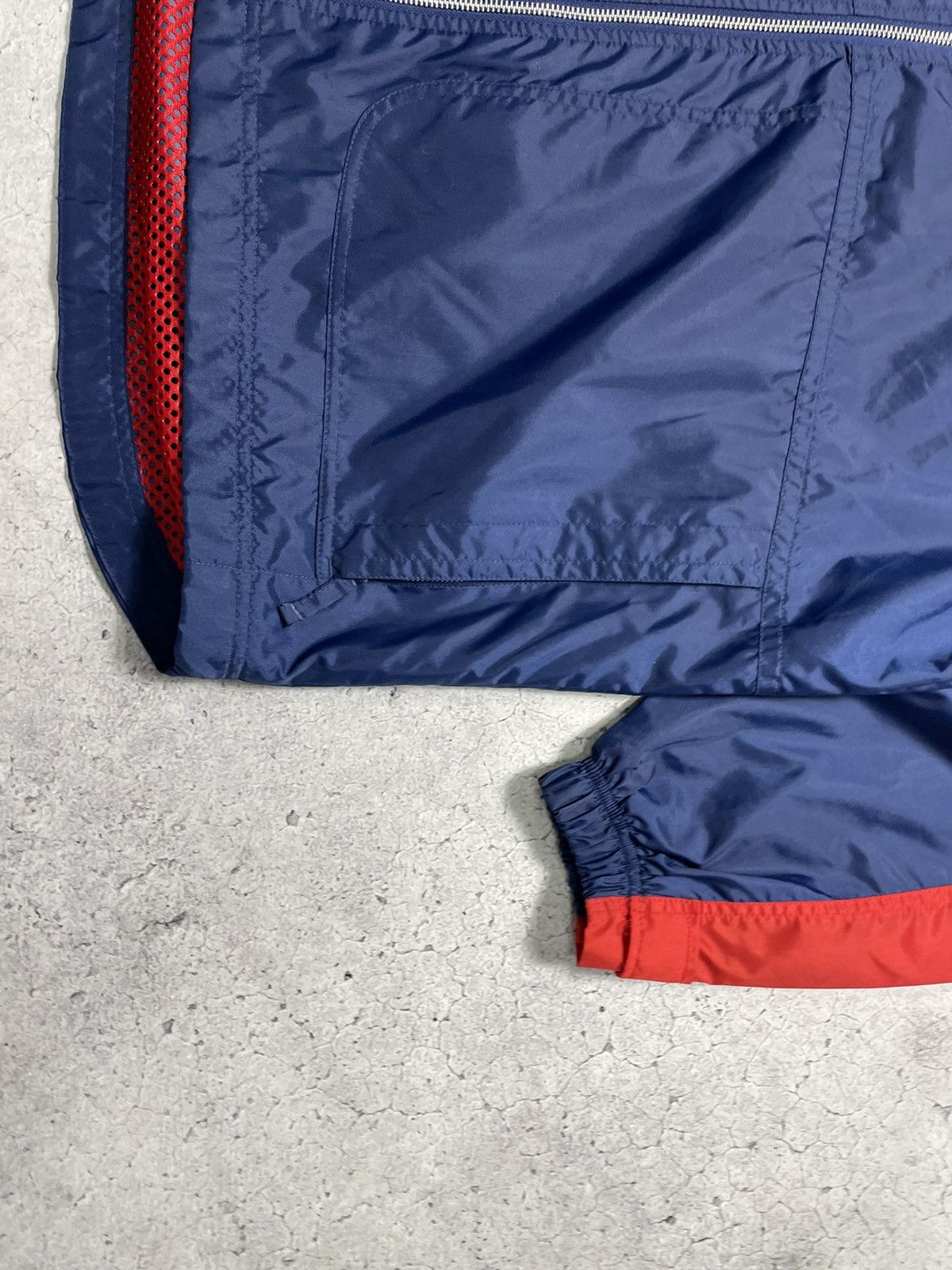 Nike × Vintage Vintage 90's Nike Big Swoosh Logo Drill Y2K Nylon Jacket Size US XL / EU 56 / 4 - 4 Thumbnail