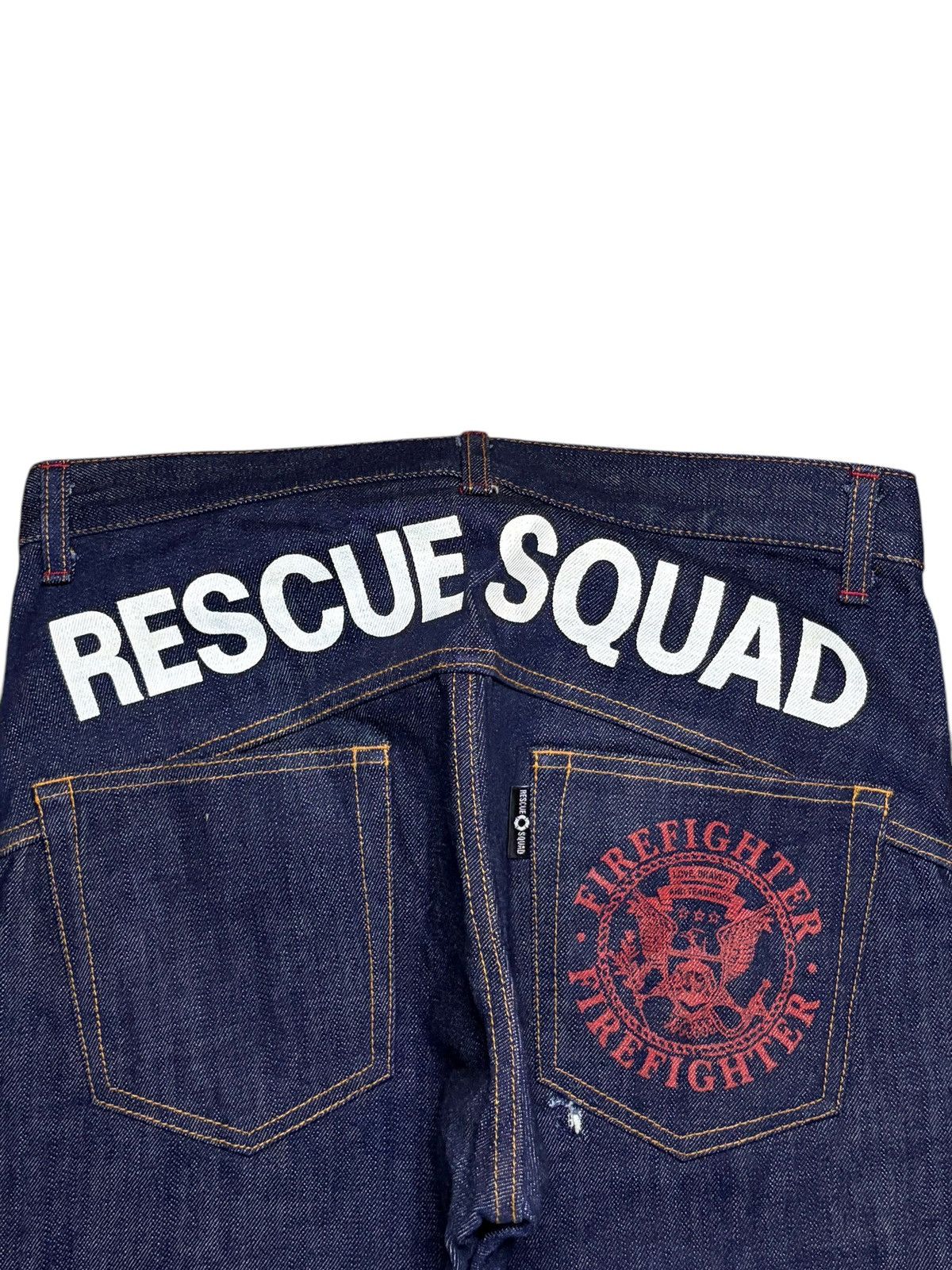 Designer × Japanese Brand Vintage Japanese Brand Raw Denim Spell Out Loose Jeans Size US 30 / EU 46 - 8 Thumbnail