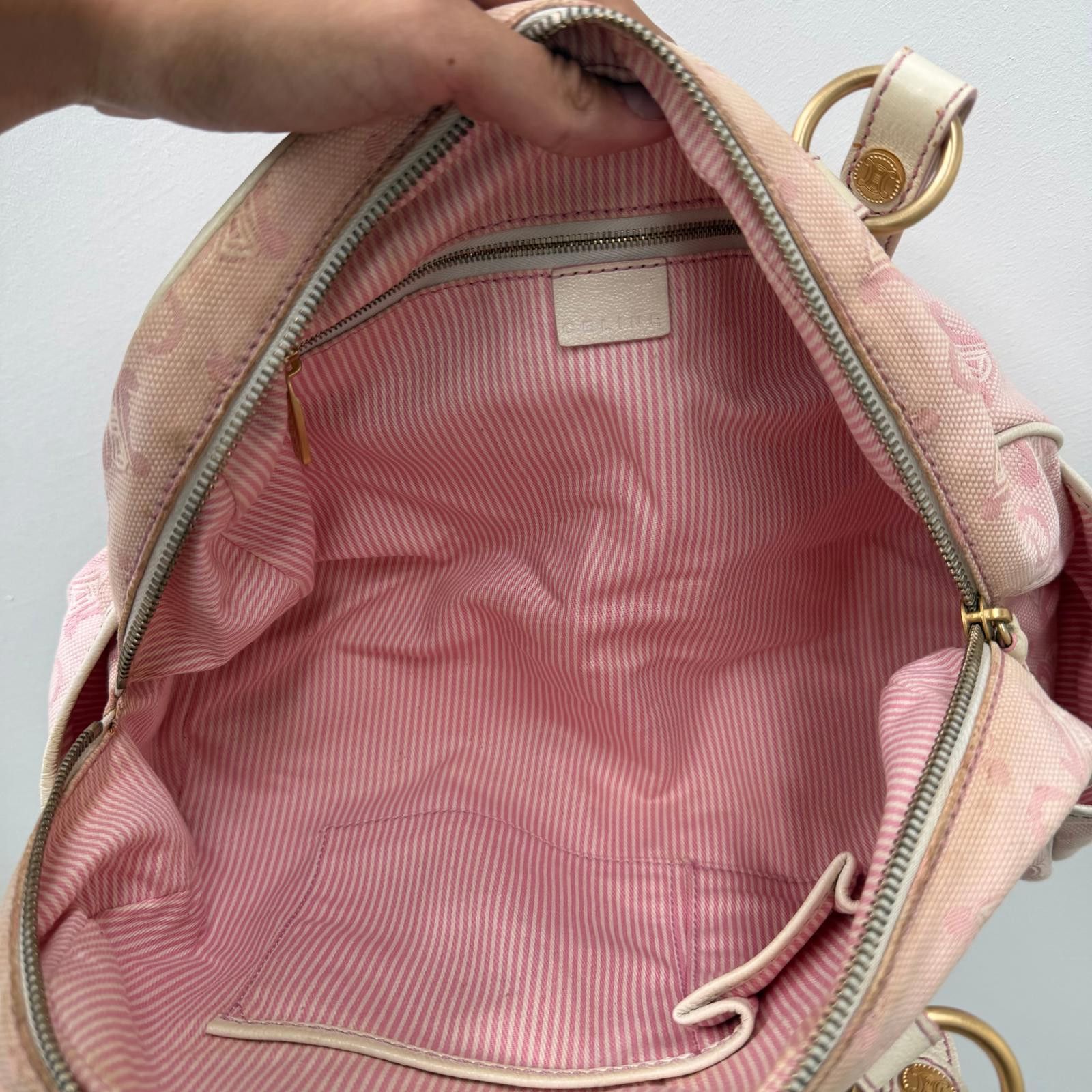 Celine Celine C Macadam Shoulder Bag Pink/White Size ONE SIZE - 8 Thumbnail