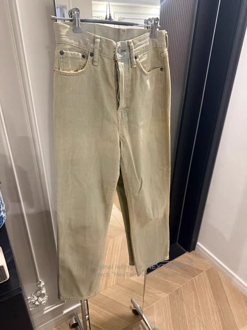 Acne Studios Acne Studios Vintage Faded Wide Leg Denim Pants, Beige Size 42" / US 20 - 7 Thumbnail