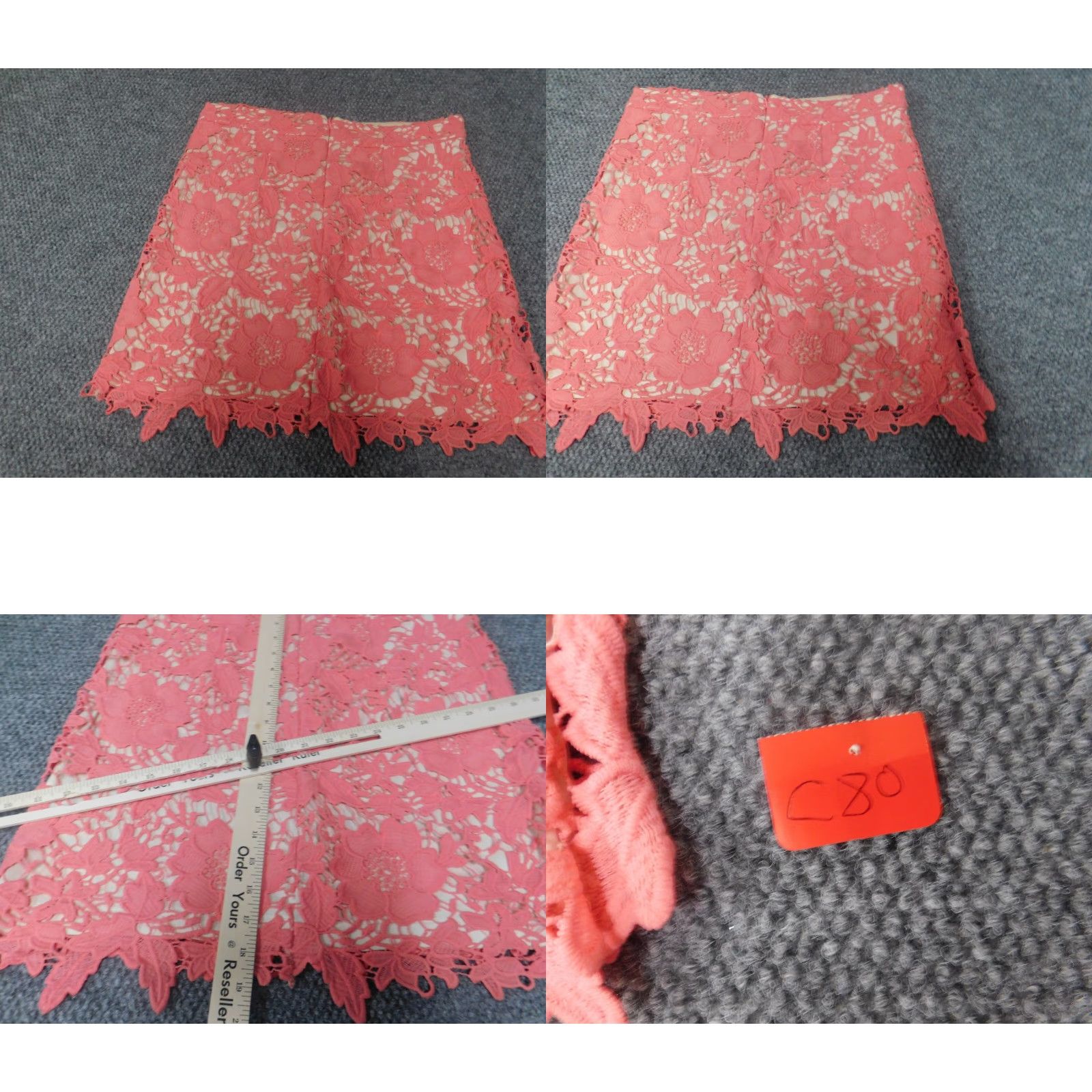 Loft LOFT Skirt Womens 6 Pink A-line Floral Lined Knee Length Zipper Regular Women Size 28" / US 6 / IT 42 - 9 Thumbnail