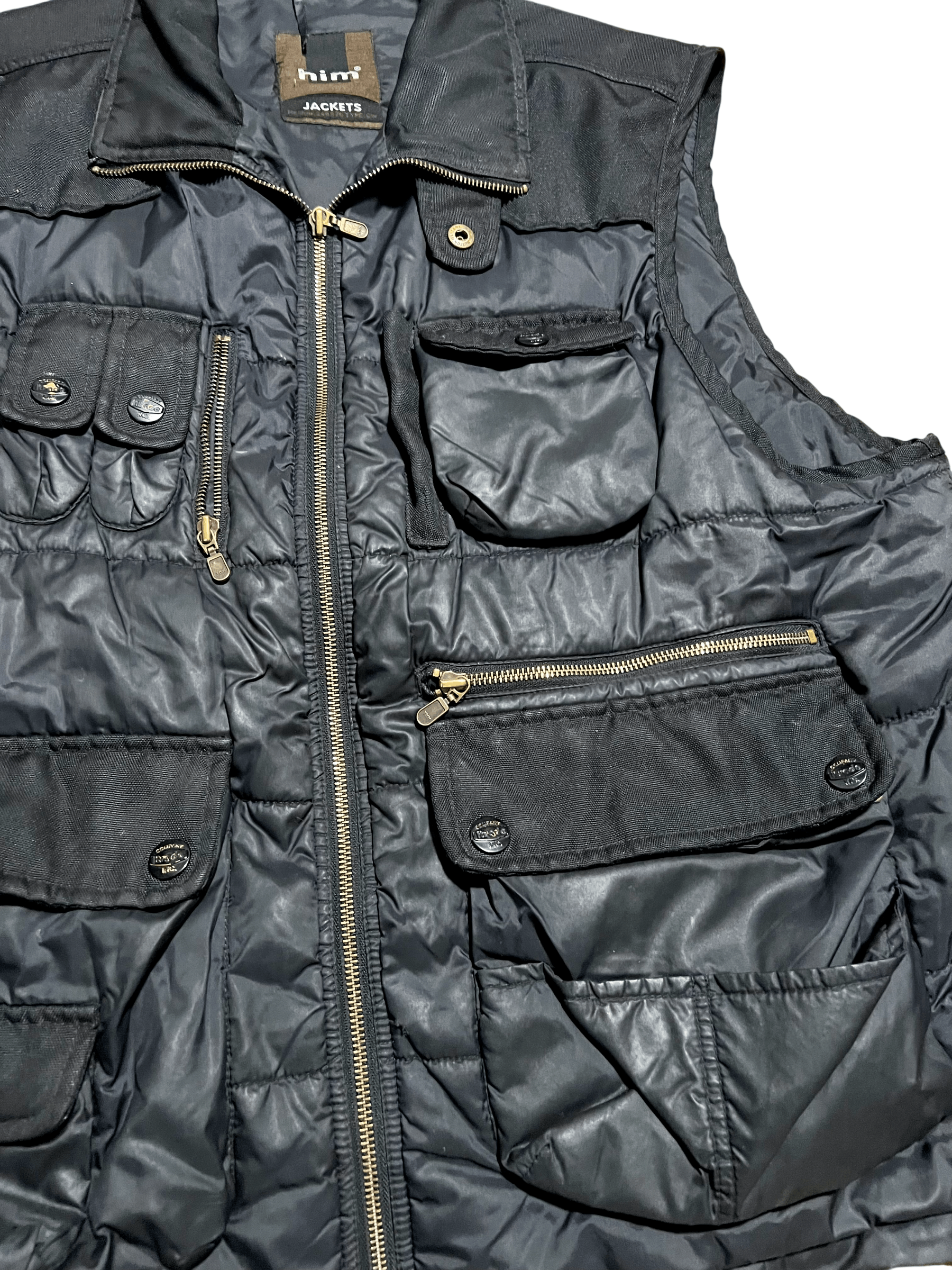 Other Him Jackets Y2K Full Zip Black Cargo Jacket Vest Size US XXL / EU 58 / 5 - 4 Thumbnail