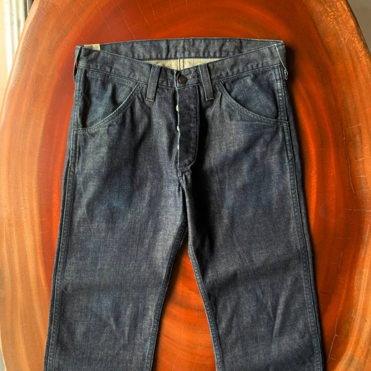 N.Hoolywood N.Hoolywood X Wrangler Blue Bell’s Dark Blue Denim Pants Size US 31 - 3 Thumbnail